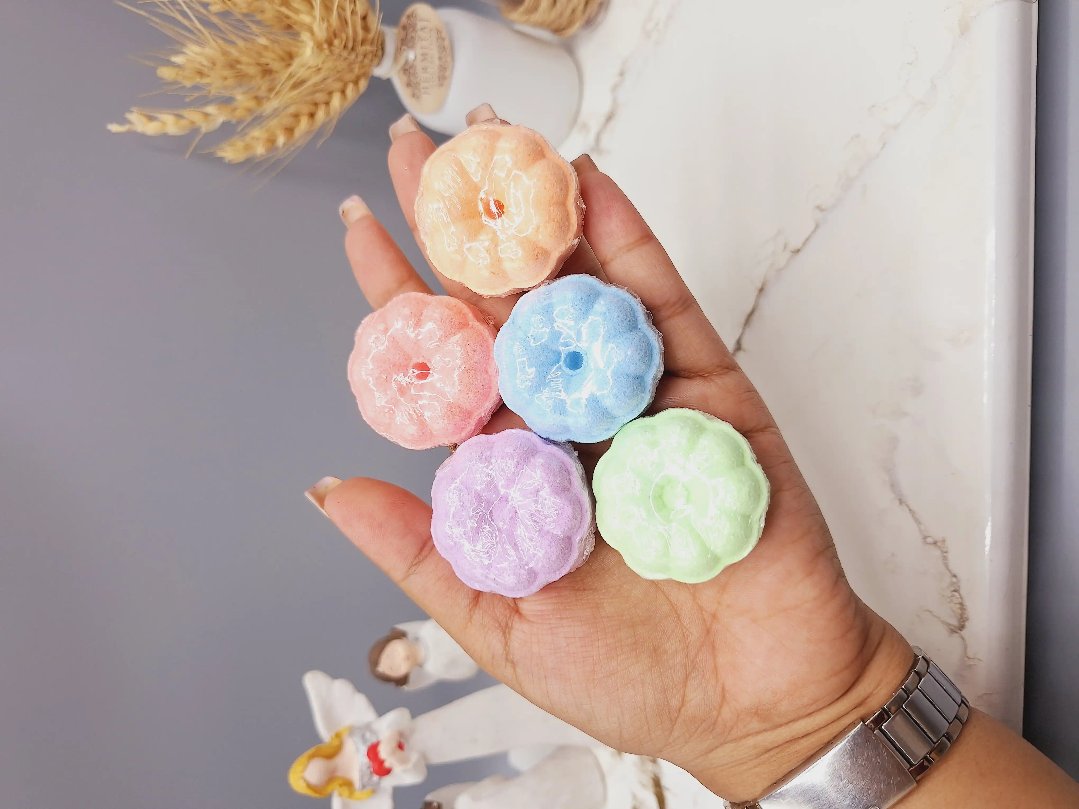 کوکتل پدیکور طرح گل پنبه ساده 20 گرم