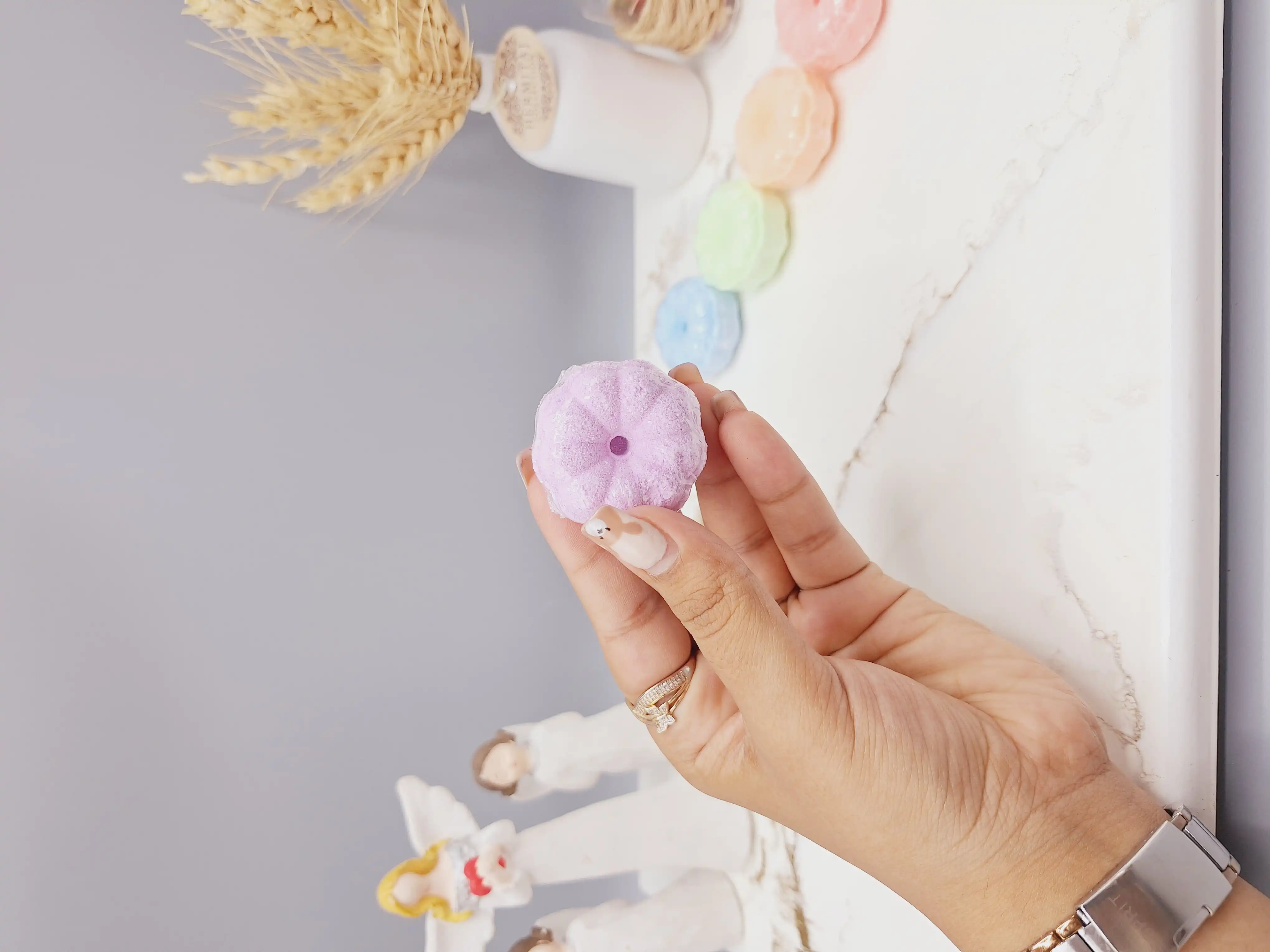 کوکتل پدیکور طرح گل پنبه ساده 20 گرم