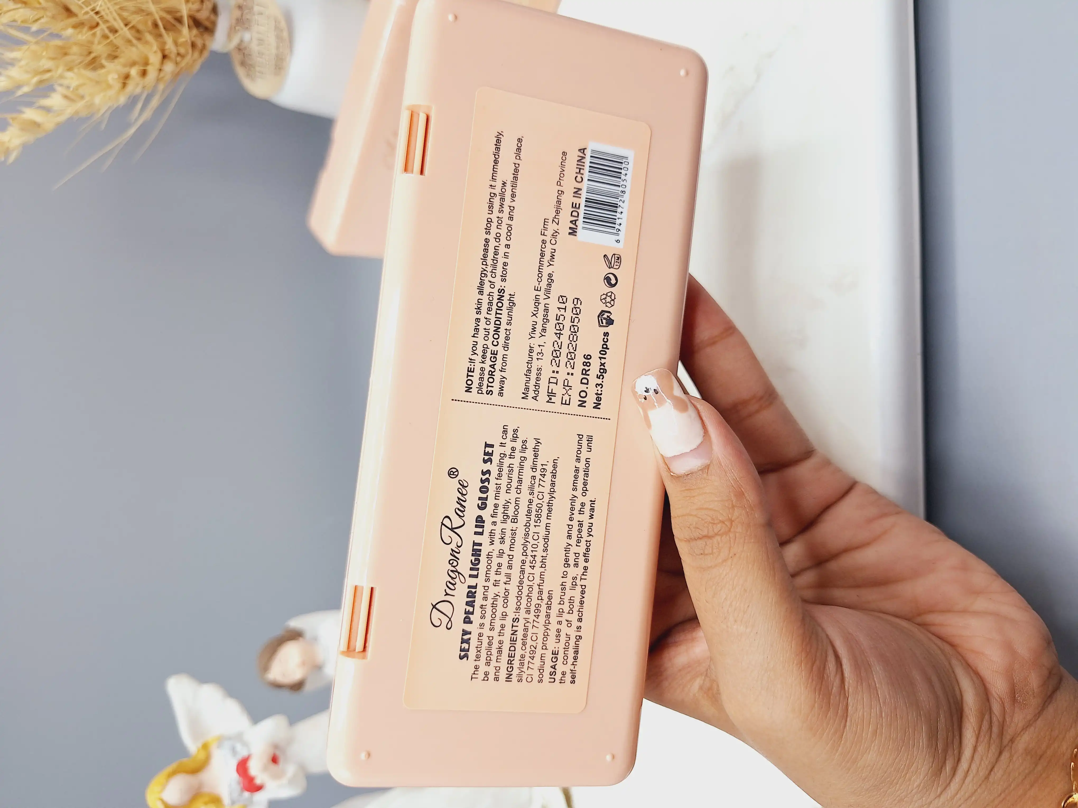 پک 10 تایی رژ مایع خوش رنگ طرح خرسی برند Dragon Rance کد RD86