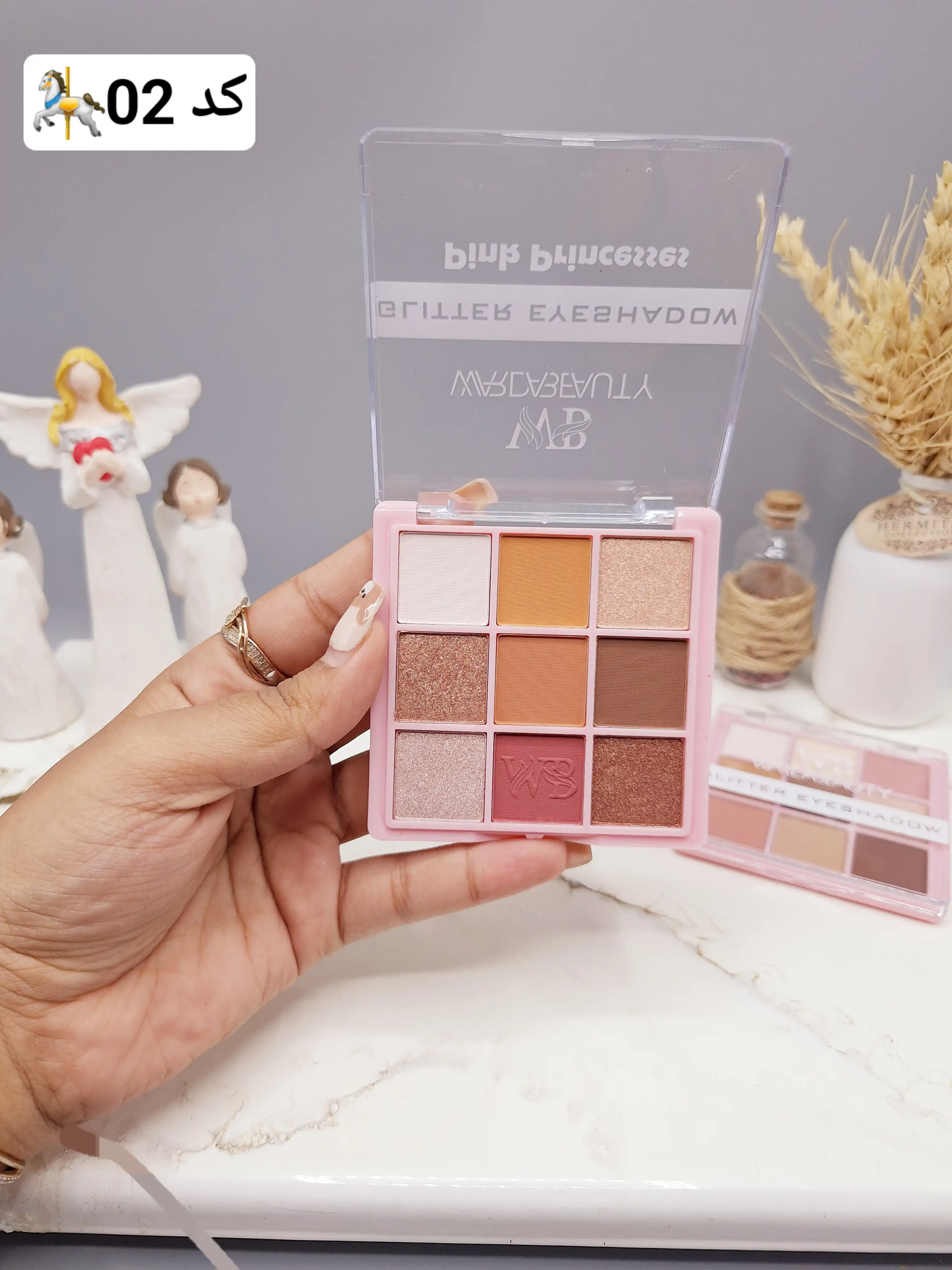 پالت سایه 9 رنگ جذاب WARDABEAUTY مدل Pink Princesses کد 312131