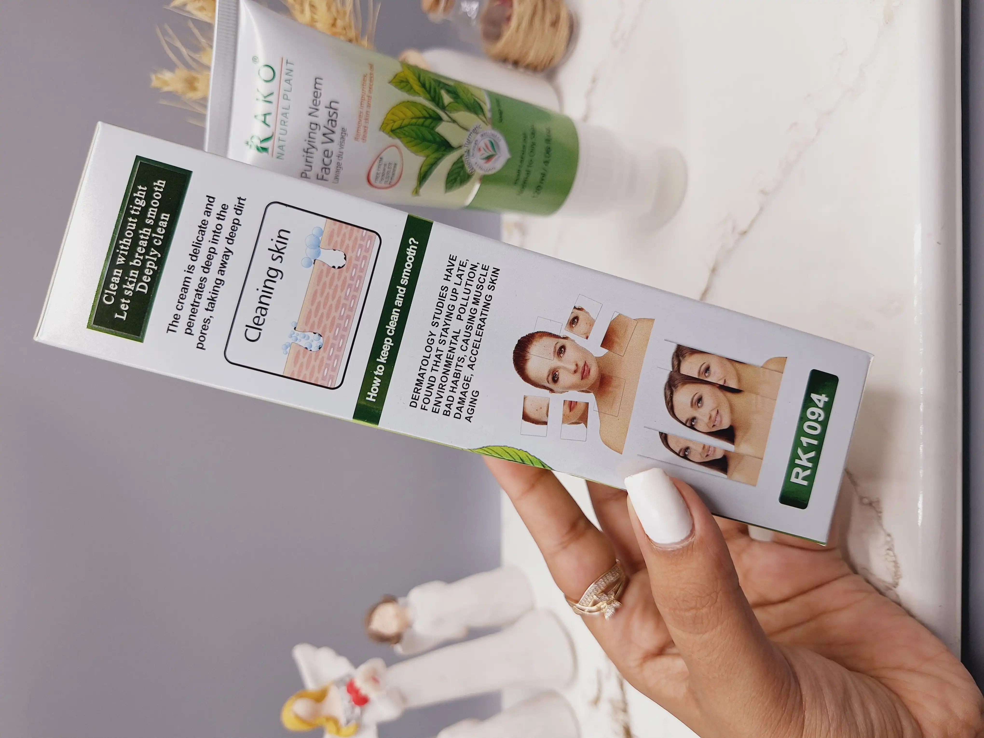 فوم براش دار از بین برنده جوش و چربی مرده برگ ریحان راکو RAKO اصلی کد RK1094