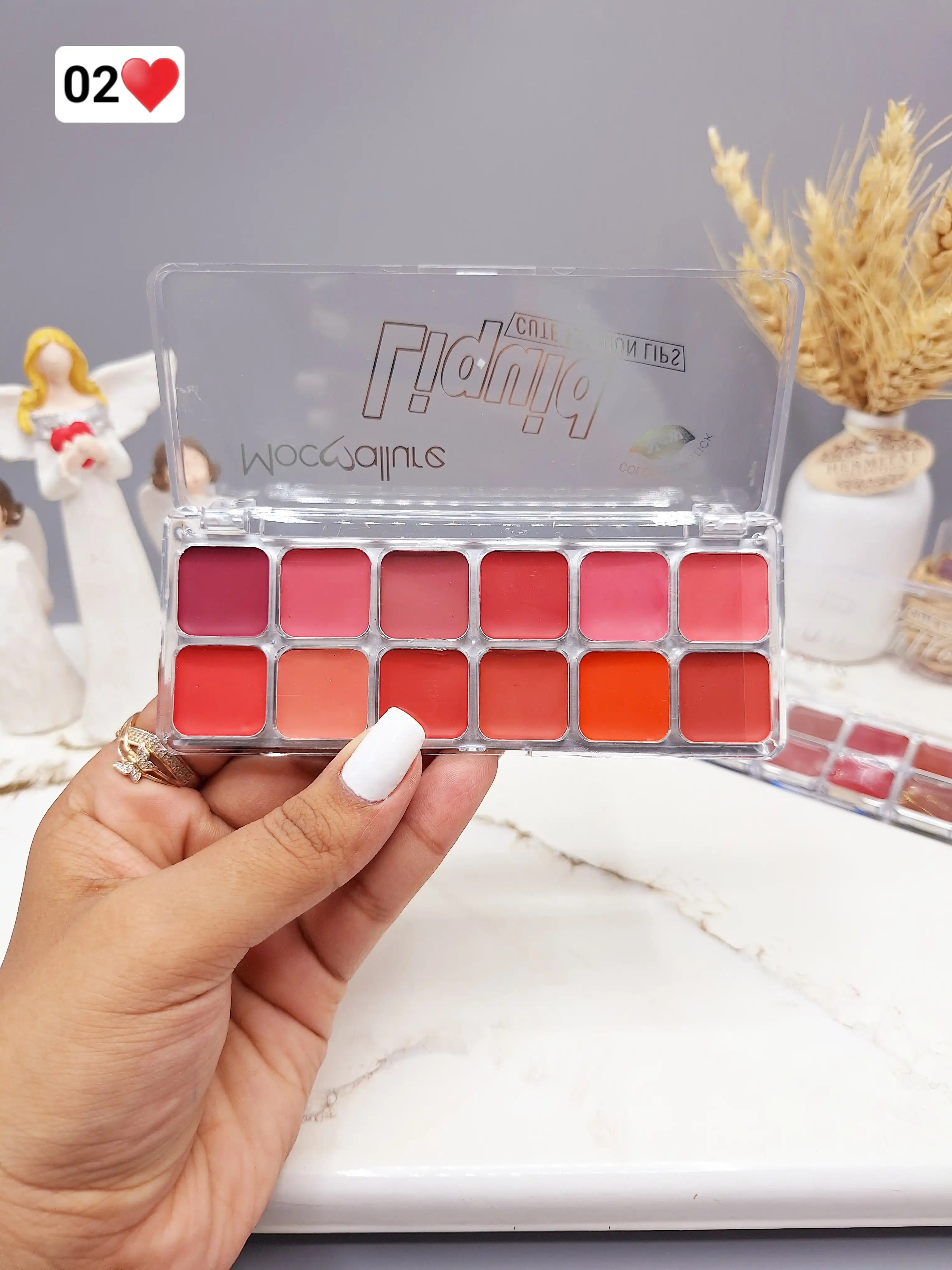 پالت رژ لب 12 تایی کیفیت عالی برند Moccallure کد 3661