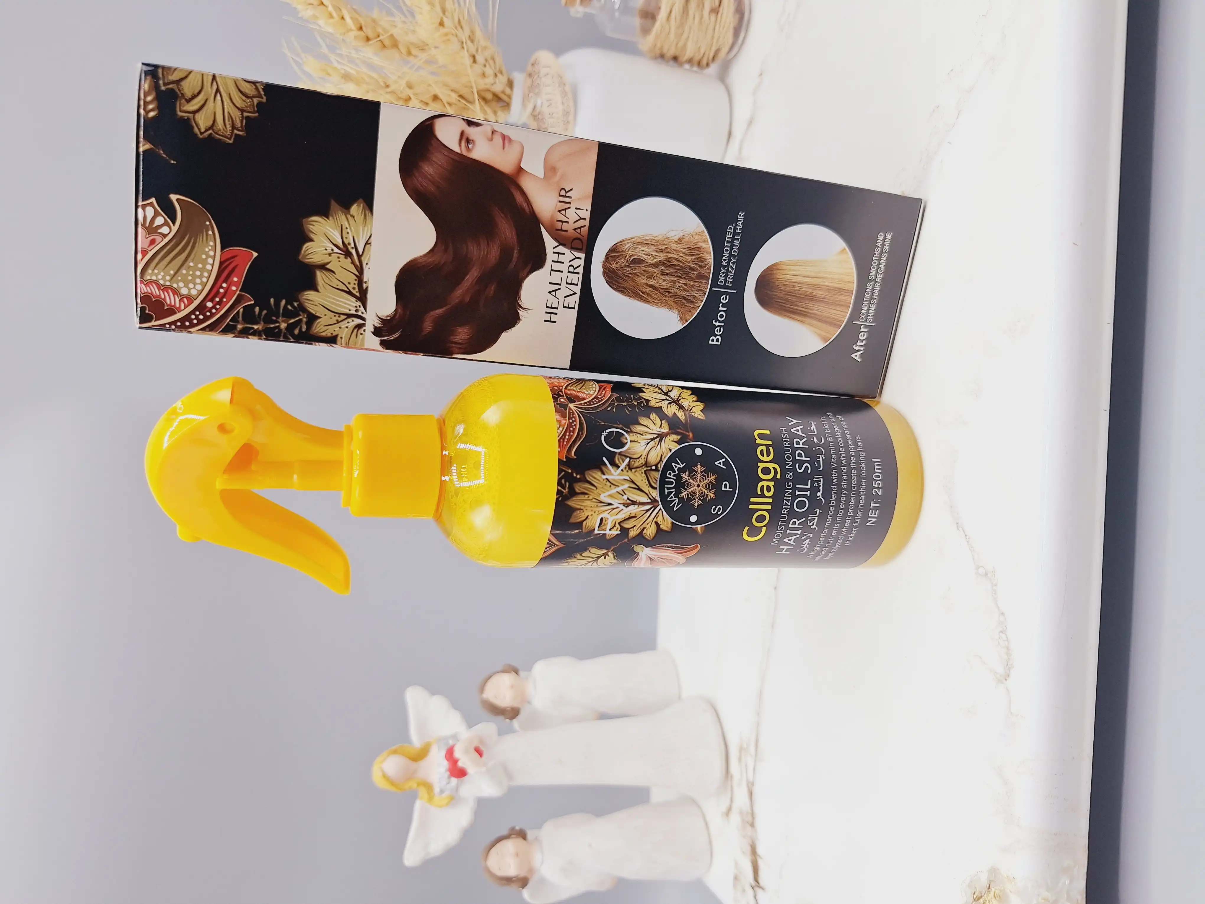 اسپری دو فاز مناسب موی های خشک حجم 250 میل برند راکو RAKO اصلی کد RK2015