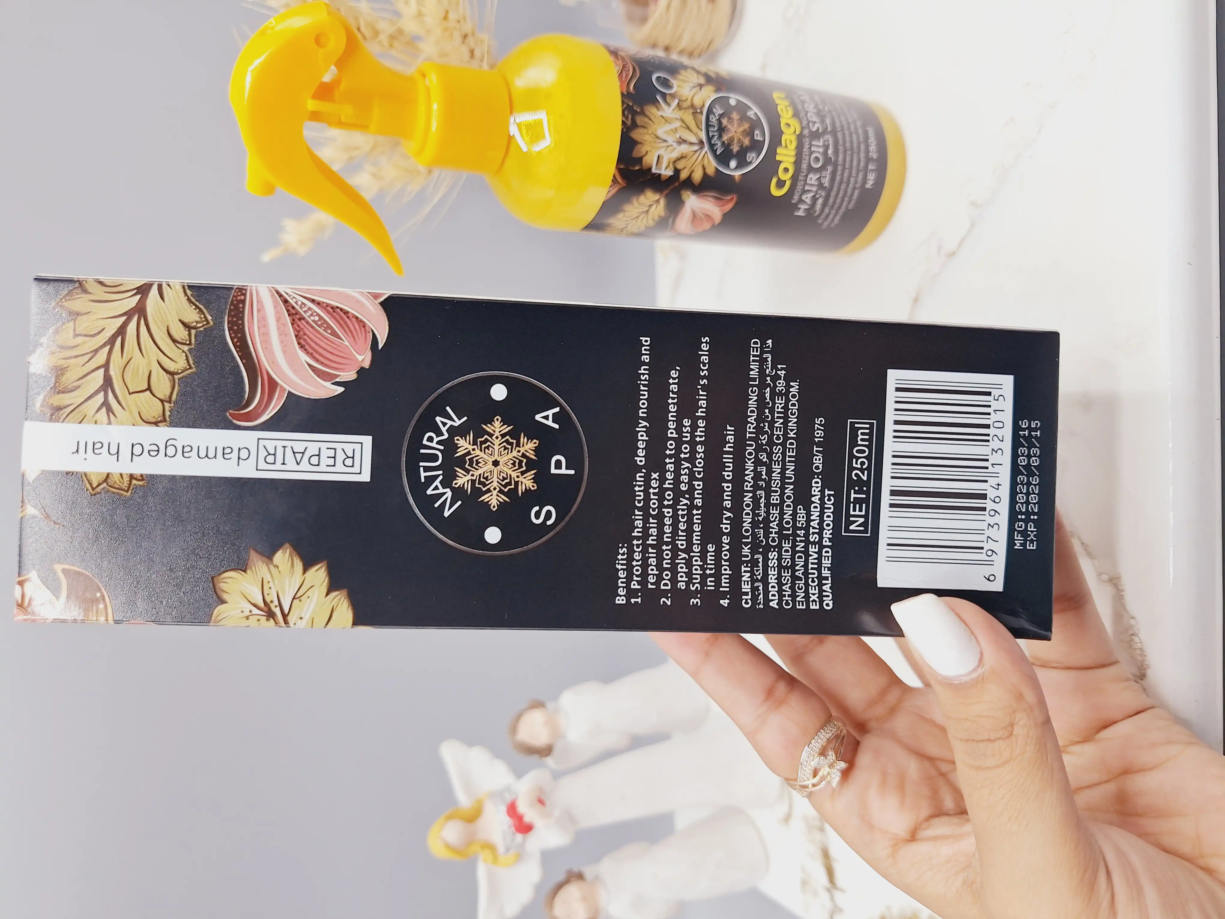 اسپری دو فاز مناسب موی های خشک حجم 250 میل برند راکو RAKO اصلی کد RK2015