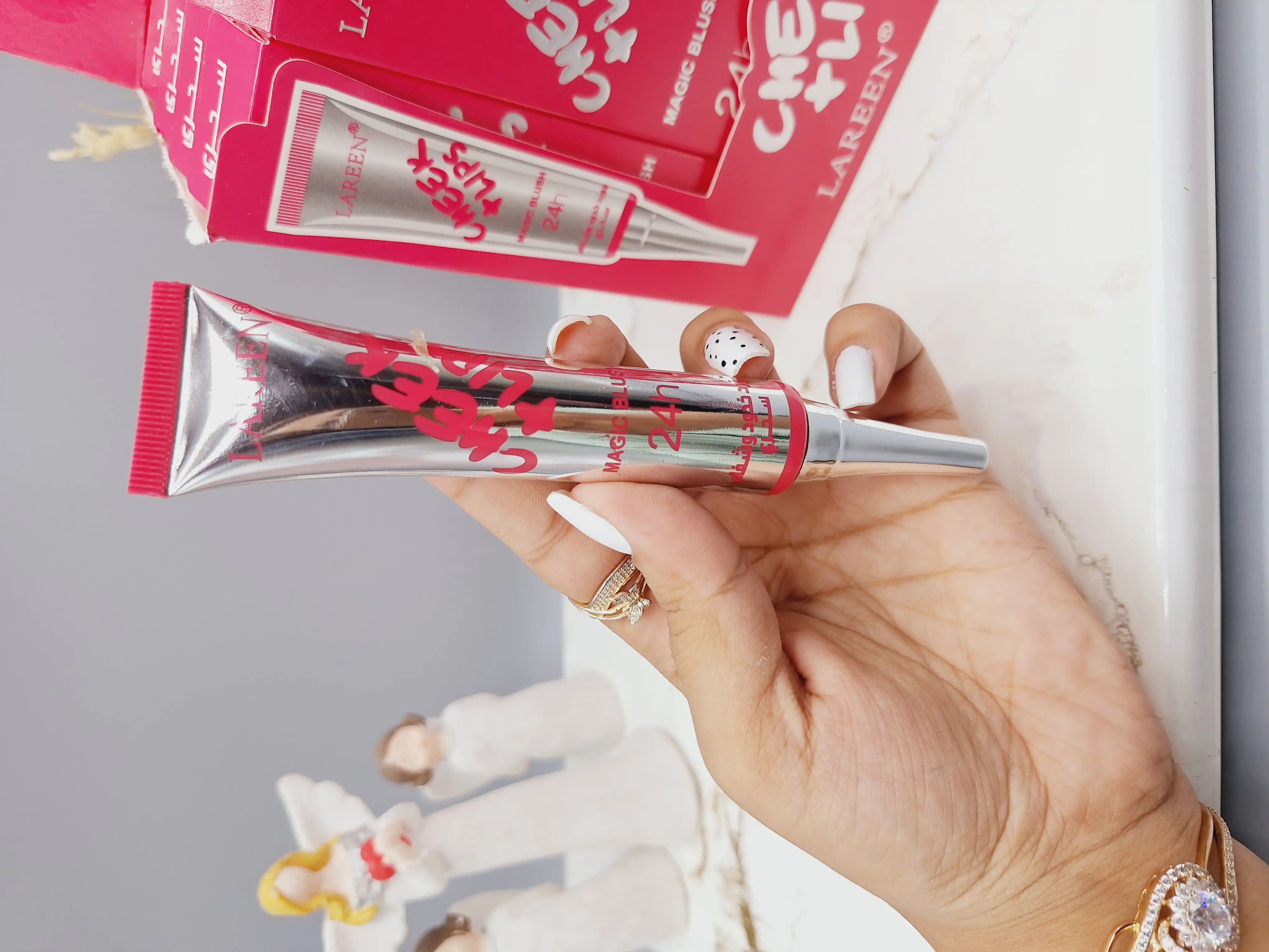 رژ گونه مایع تیوپی حرارتی جادویی برند LAREEN کد D193