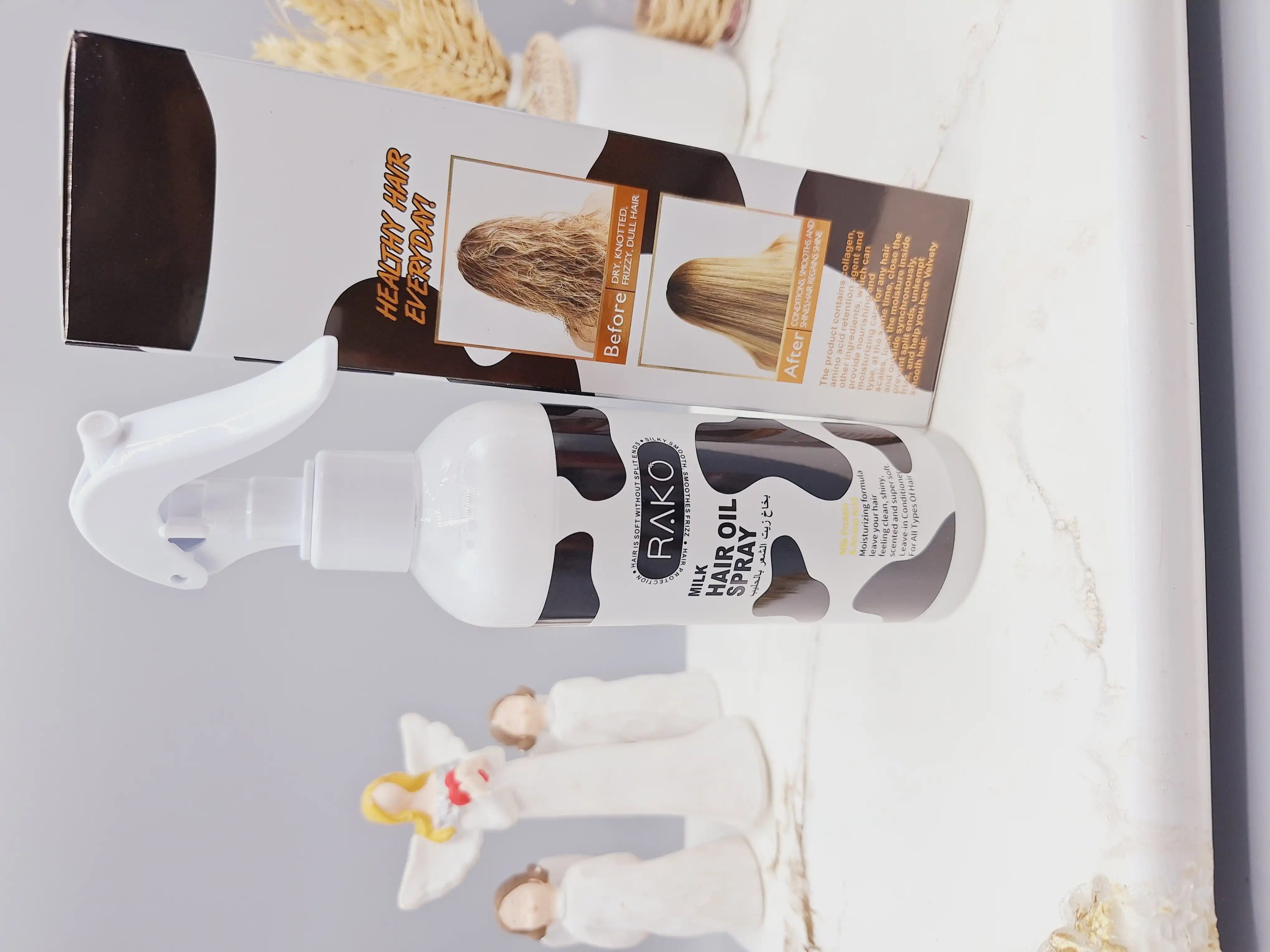 اسپری دو فاز مدل پروتین شیر گاو حجم 250 میل برند راکو RAKO اصلی کد 1051