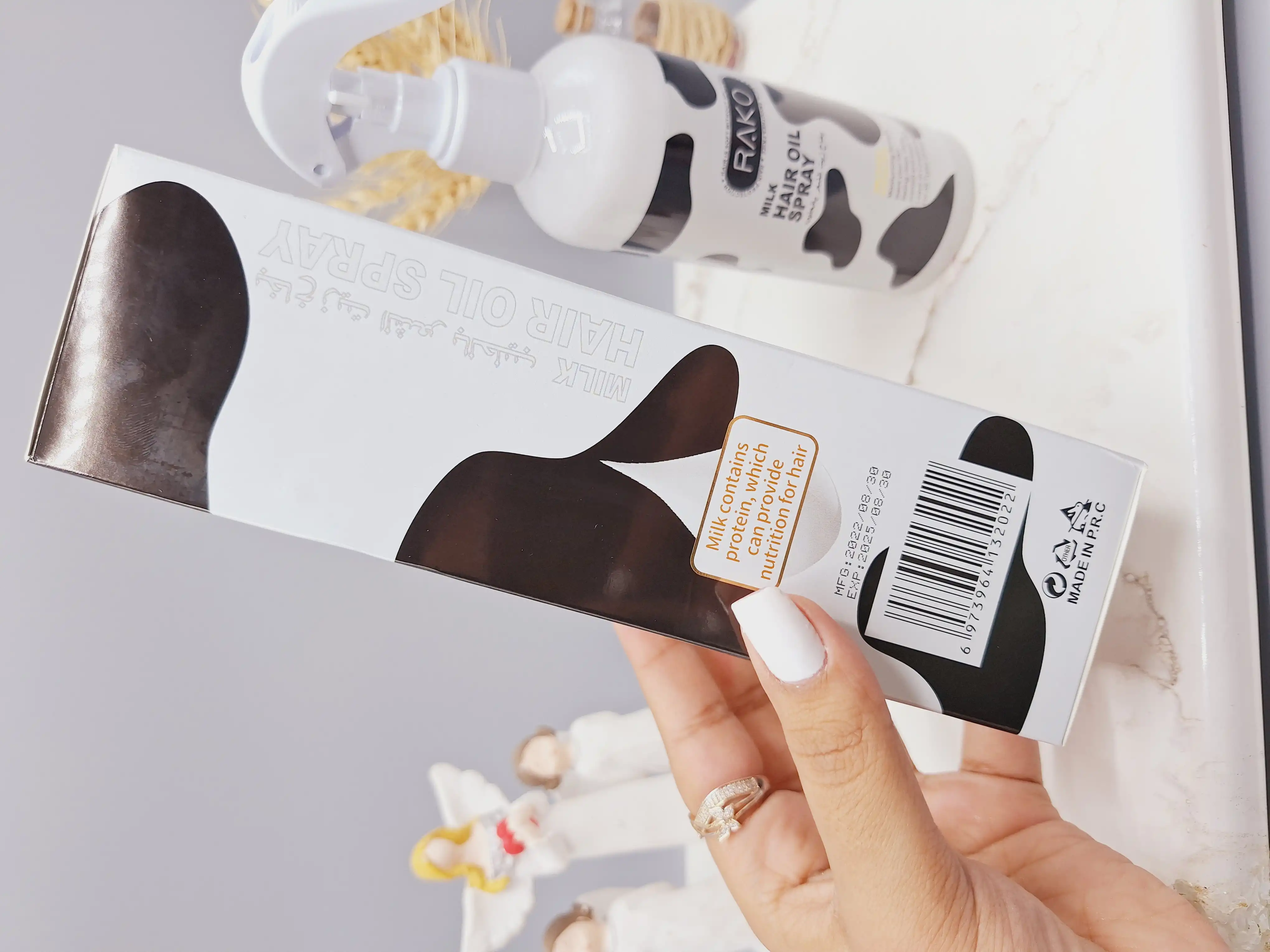 اسپری دو فاز مدل پروتین شیر گاو حجم 250 میل برند راکو RAKO اصلی کد 1051