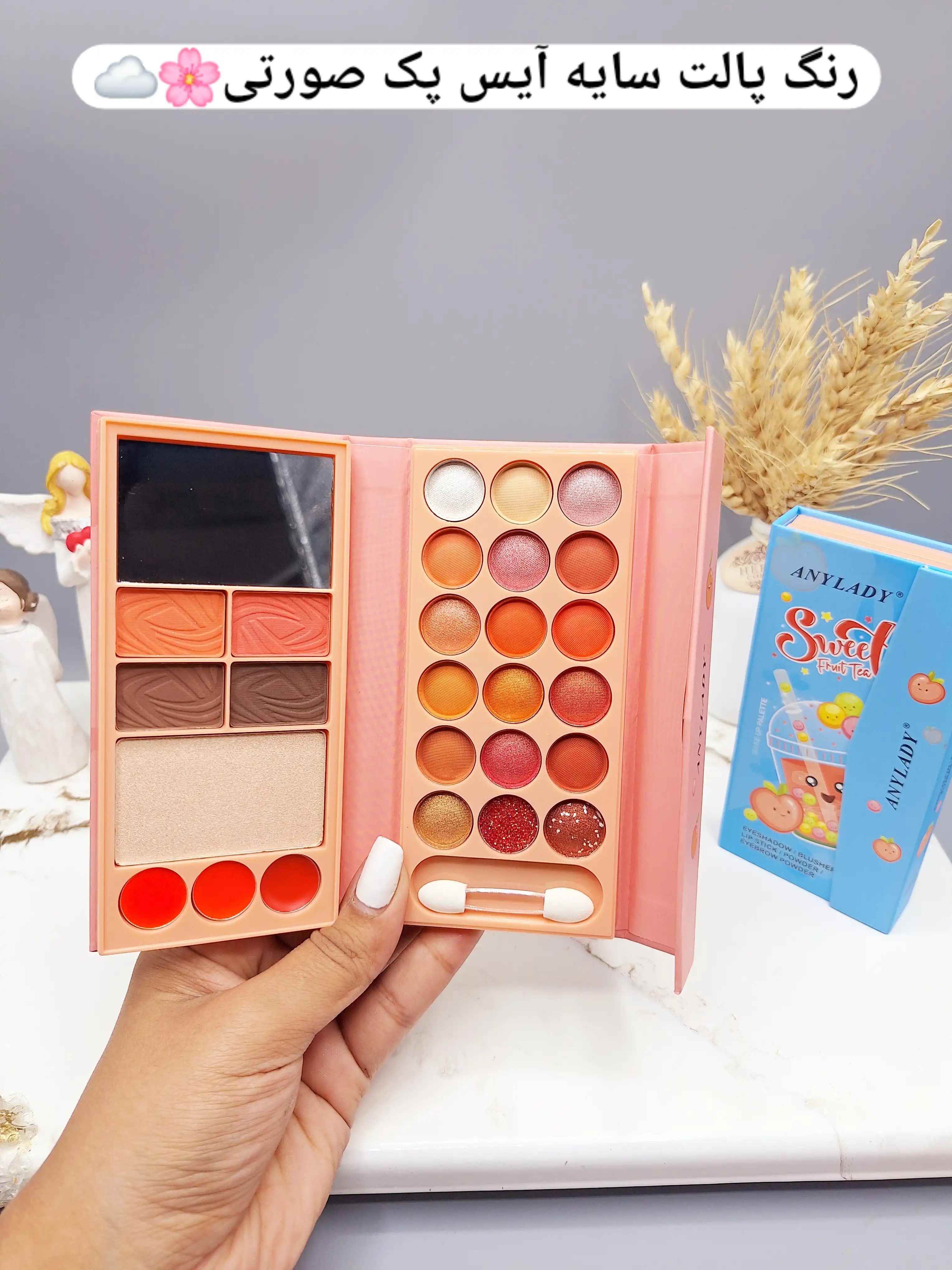 پالت سایه آنالیدی طرح آیس پک میوه ای برند ANYLADY کد 8614HF