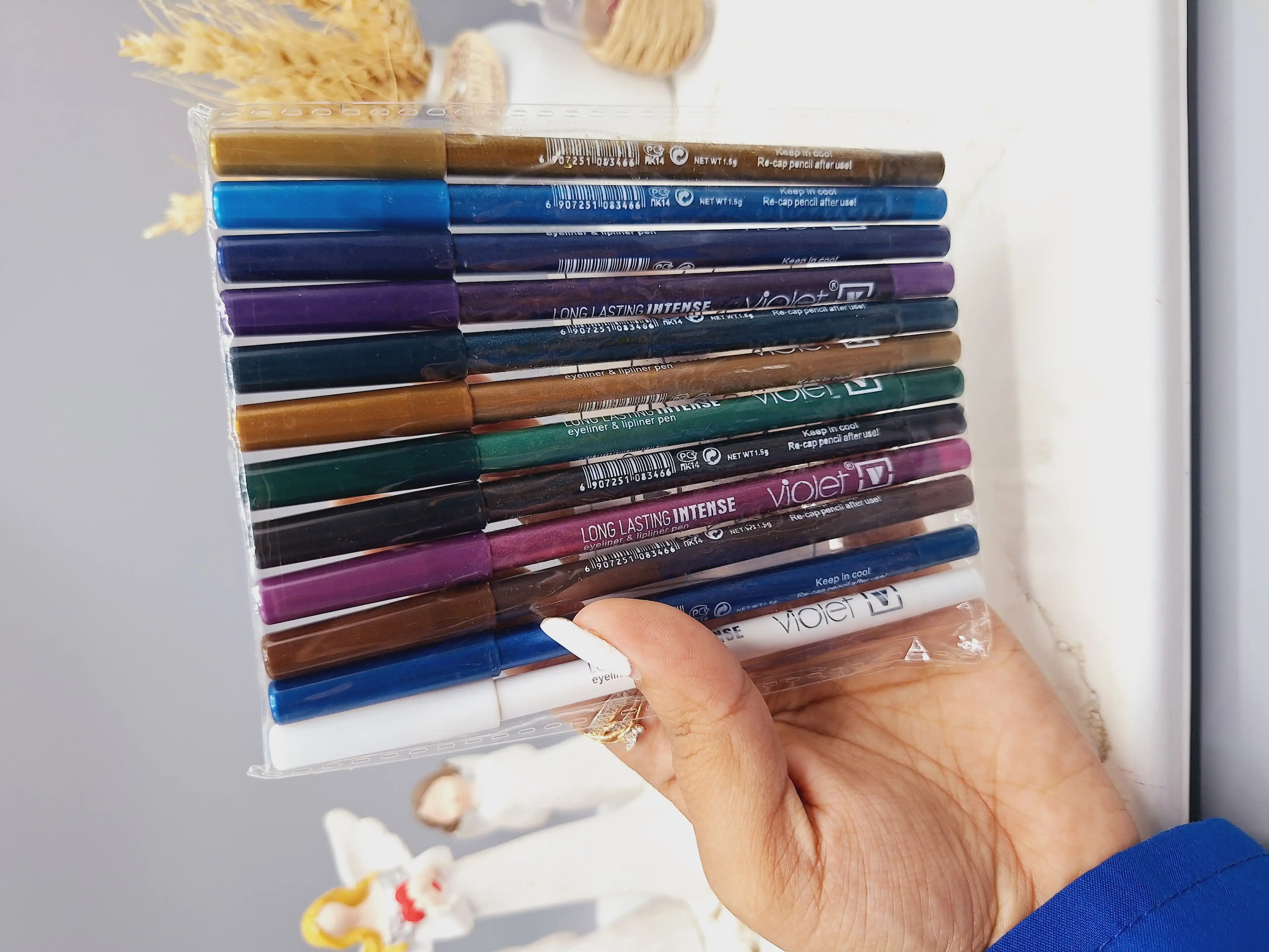 پک مداد شمعی رنگی ضدآب ویولت violet