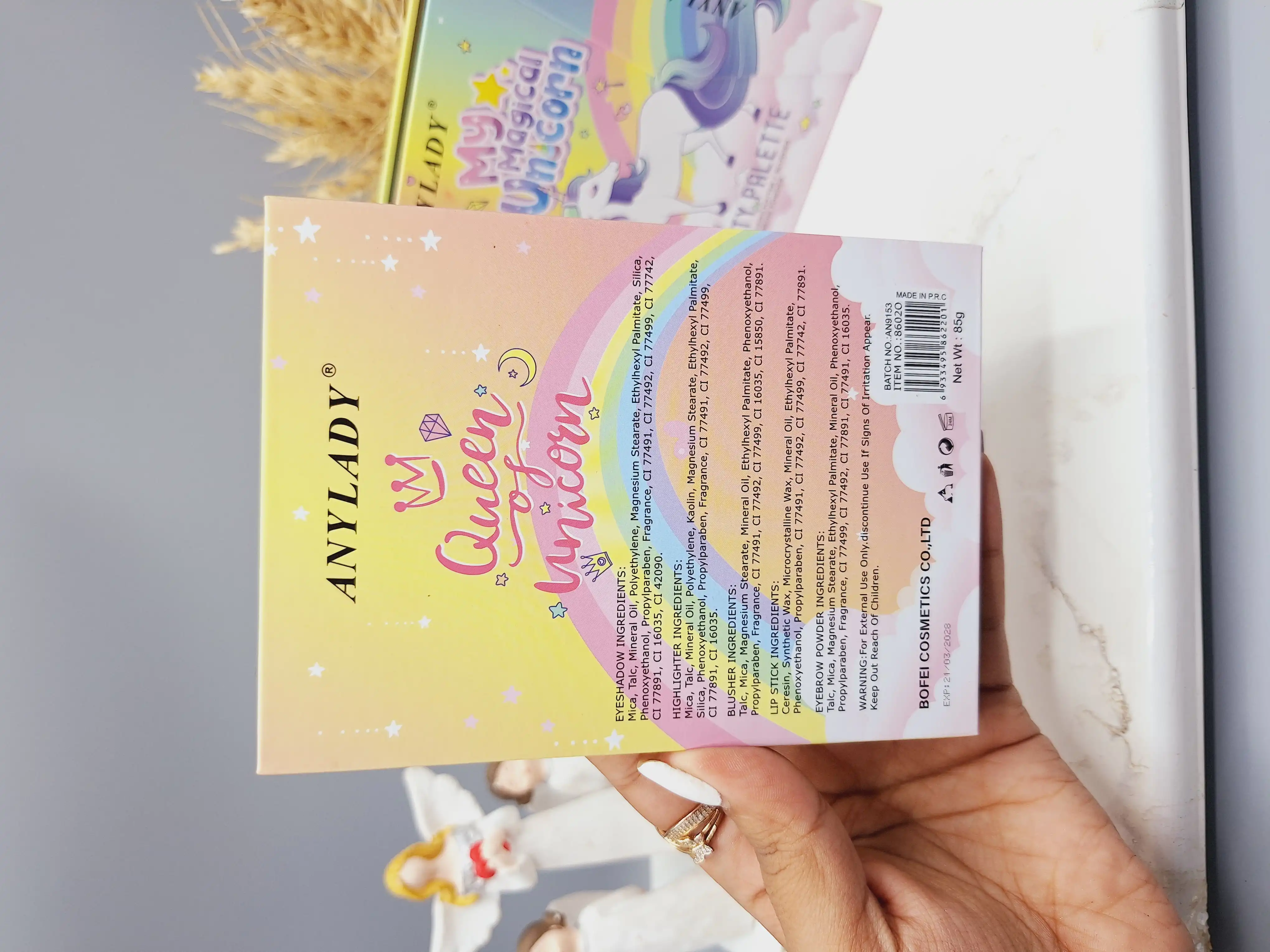 پالت سایه آنالیدی طرح اسب تک شاخ برند ANYLADY کد 8602O