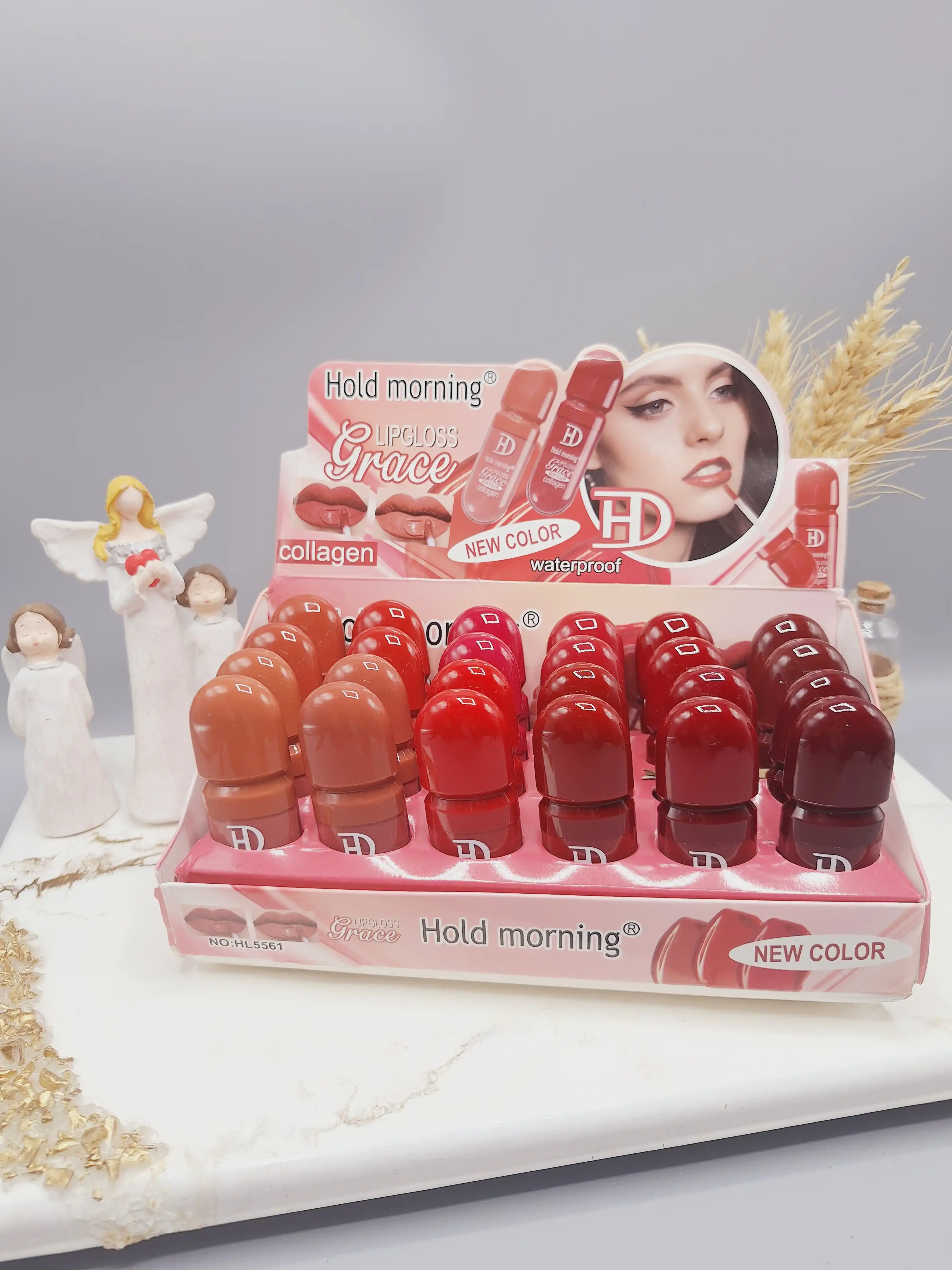 پک 6 تایی رژ مایع خوش رنگ برند Hold morning کد NO:HL5561