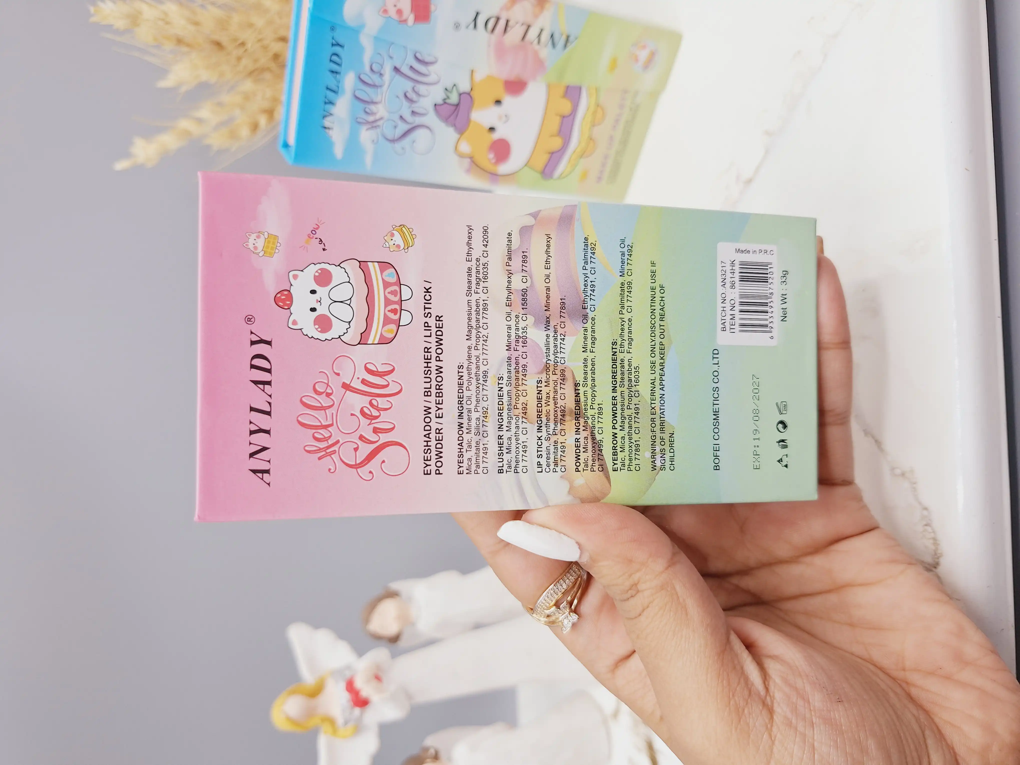 پالت سایه آنالیدی طرح گربه چاقالو  برند ANYLADY کد 8614HK