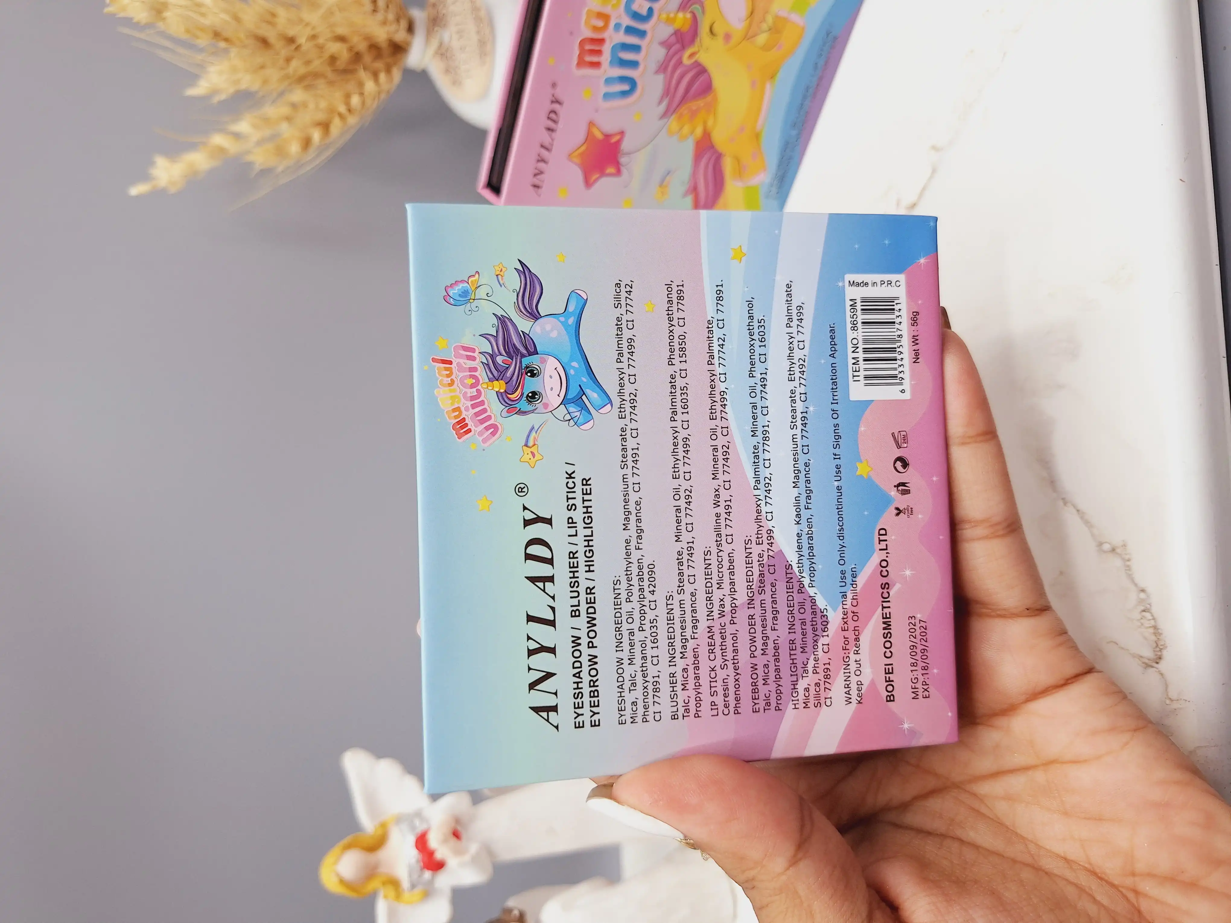 پالت سایه آنالیدی طرح یونیکورن کوچولو برند ANYLADY کد 8659M