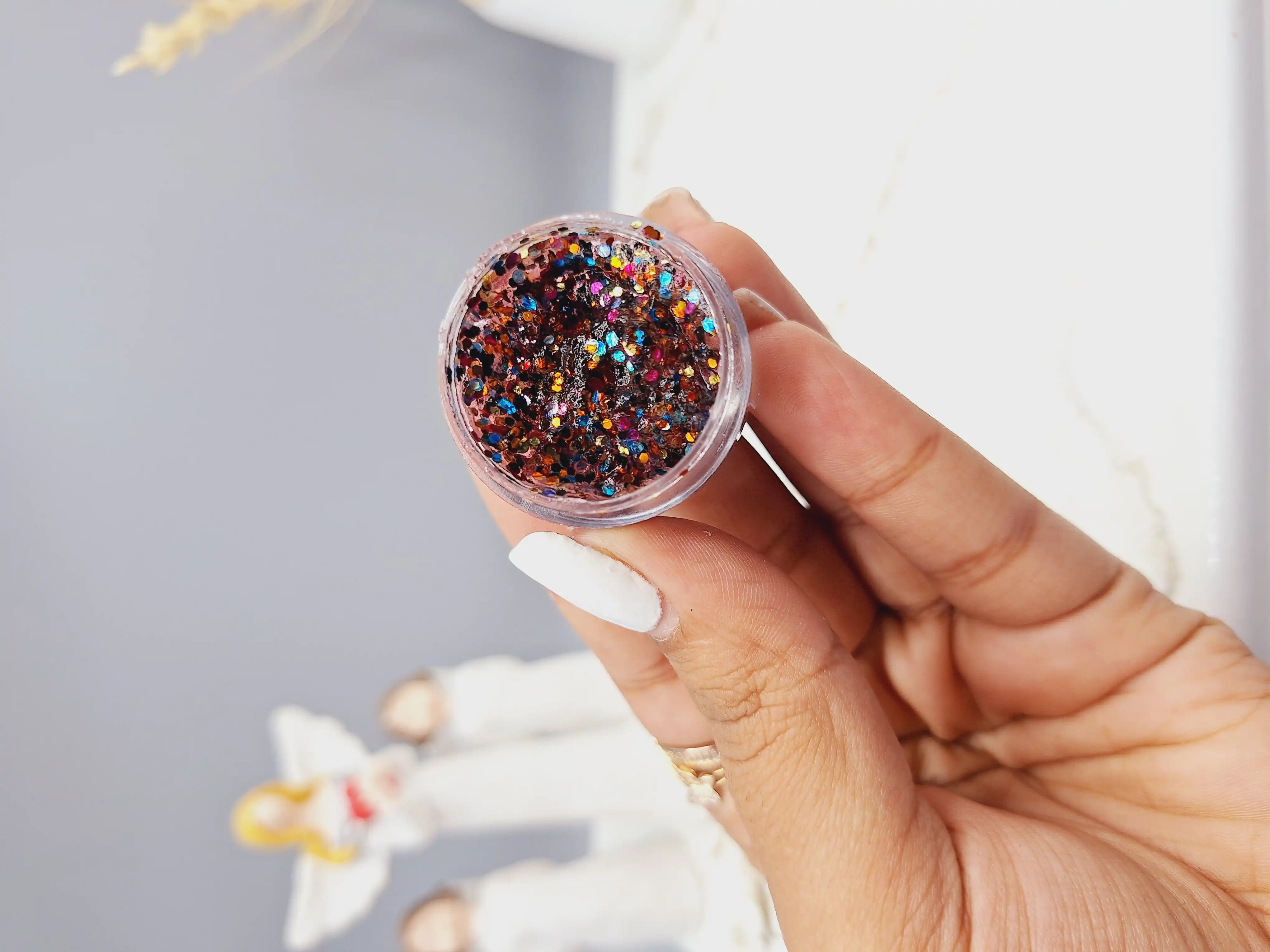 گلیتر مایع رنگ هفت رنگ