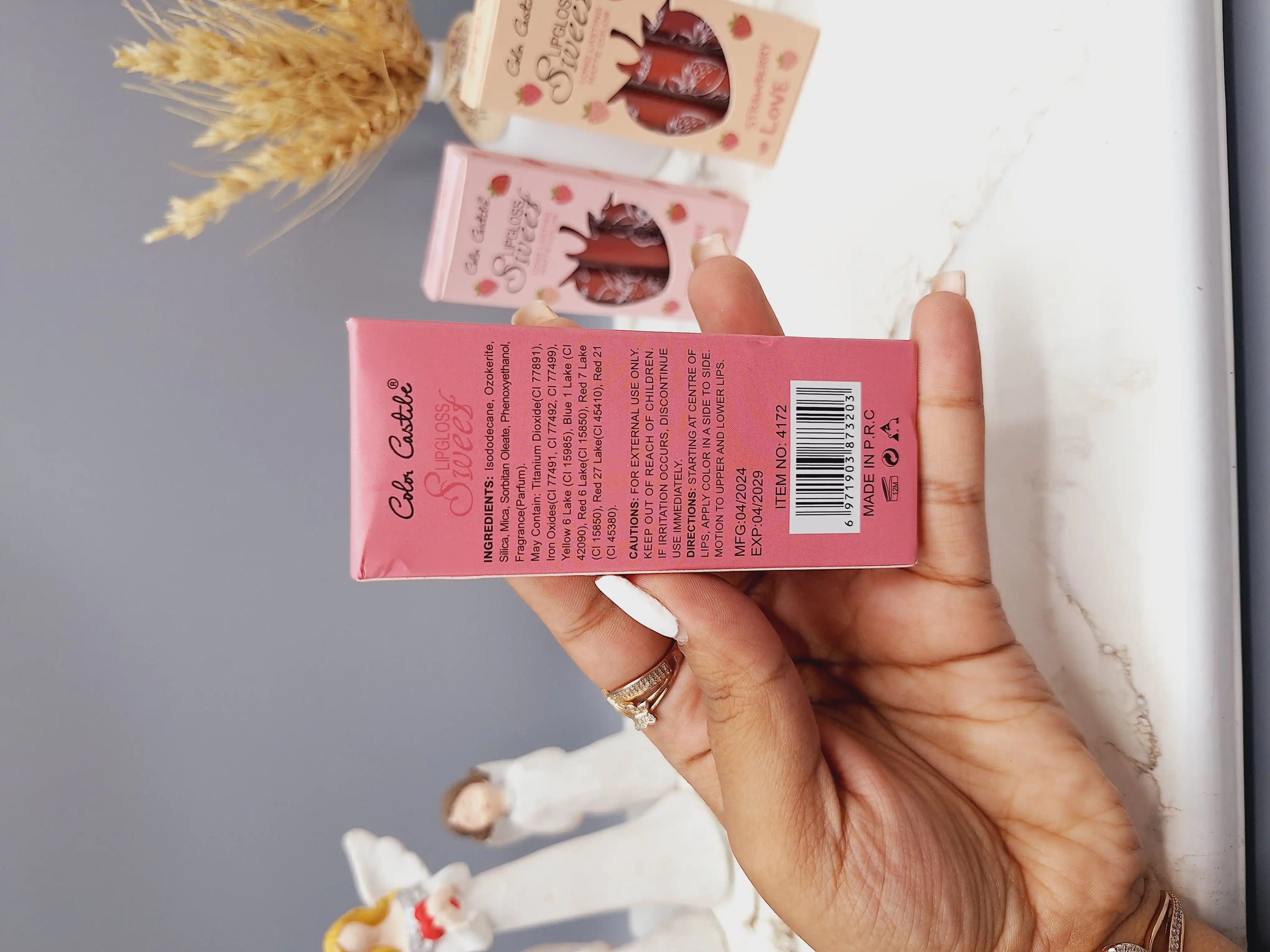 پک رژ لب مایع توت فرنگی کالر کاستل سه عددی کد 4172