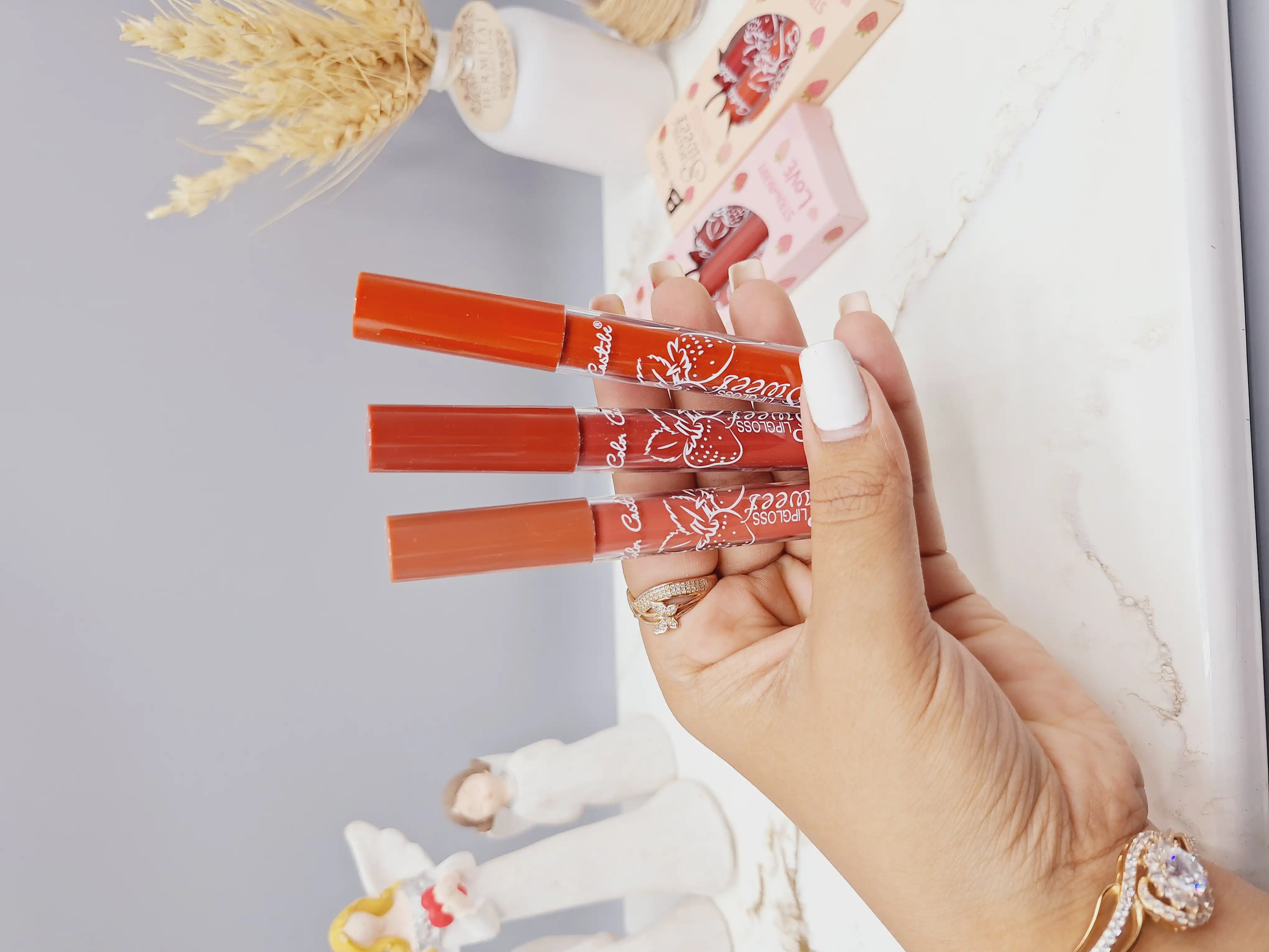 پک رژ لب مایع توت فرنگی کالر کاستل سه عددی کد 4172