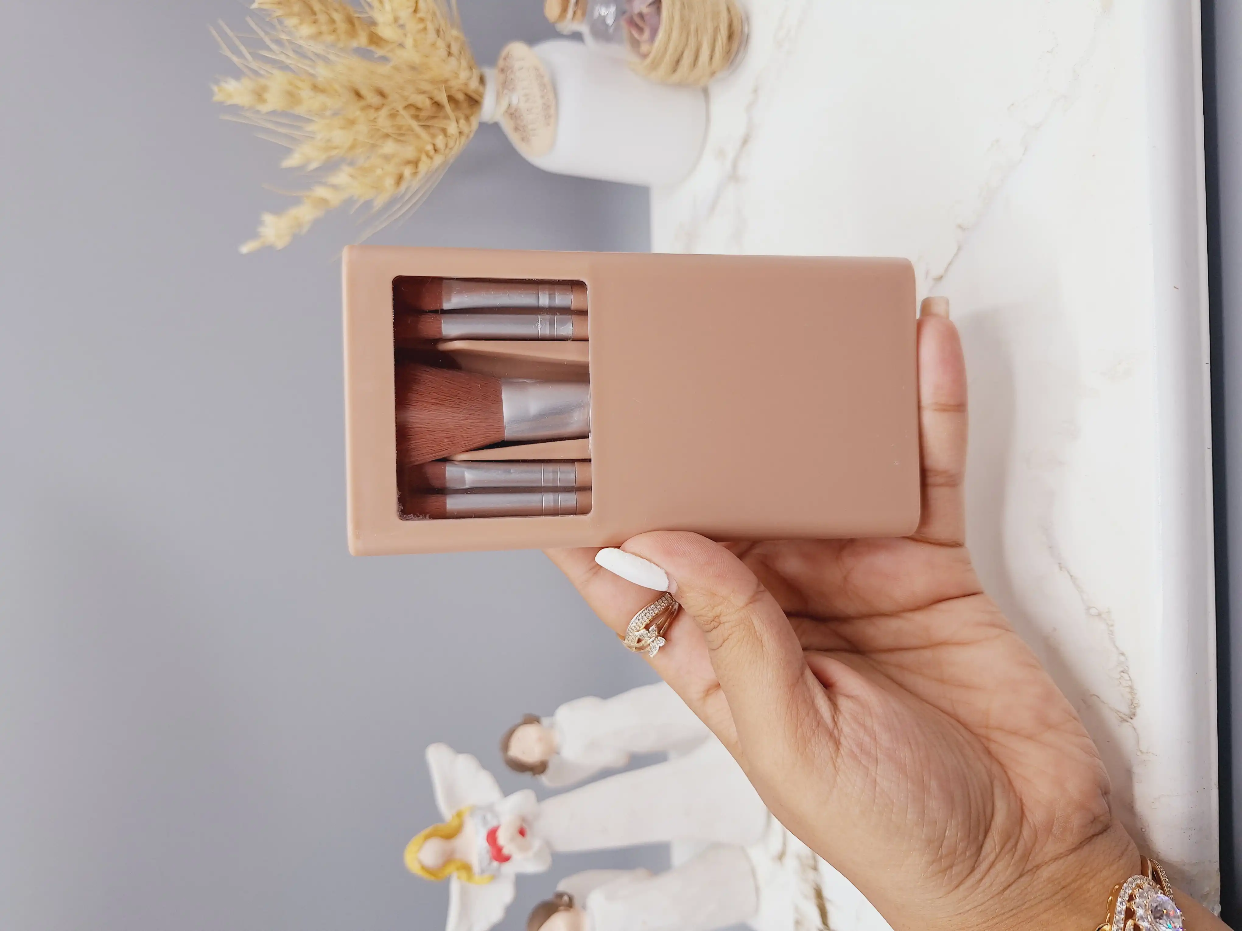 پک براش آینه دار 5 تکه دسته بلند رنگ نود