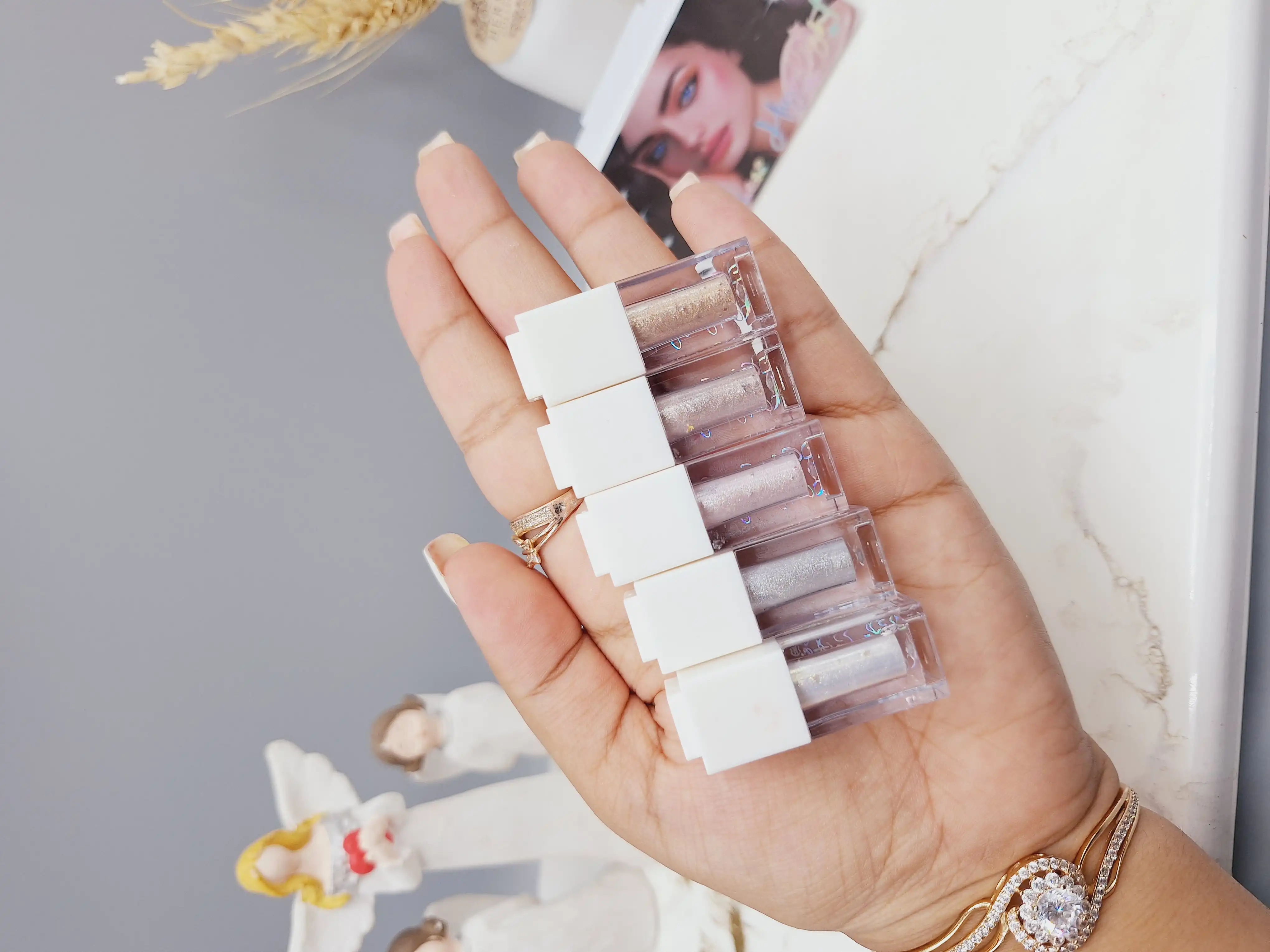 باکس 5 تایی هایلایتر طرح دختر مناسب هدیه کد 4149