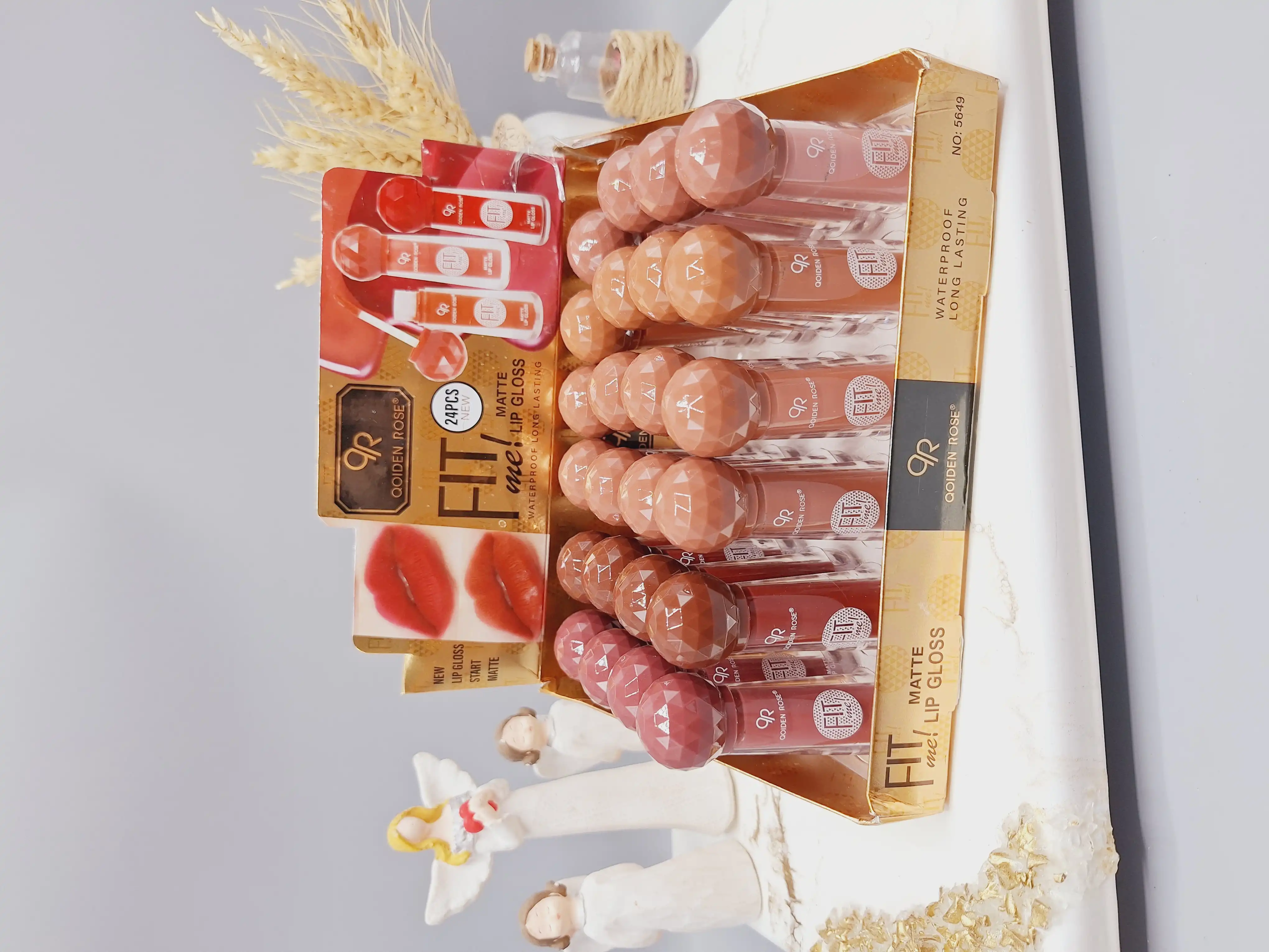 پک 6 تایی رژ مایع سر الماسی برند QOIDEN ROSE کد 5649