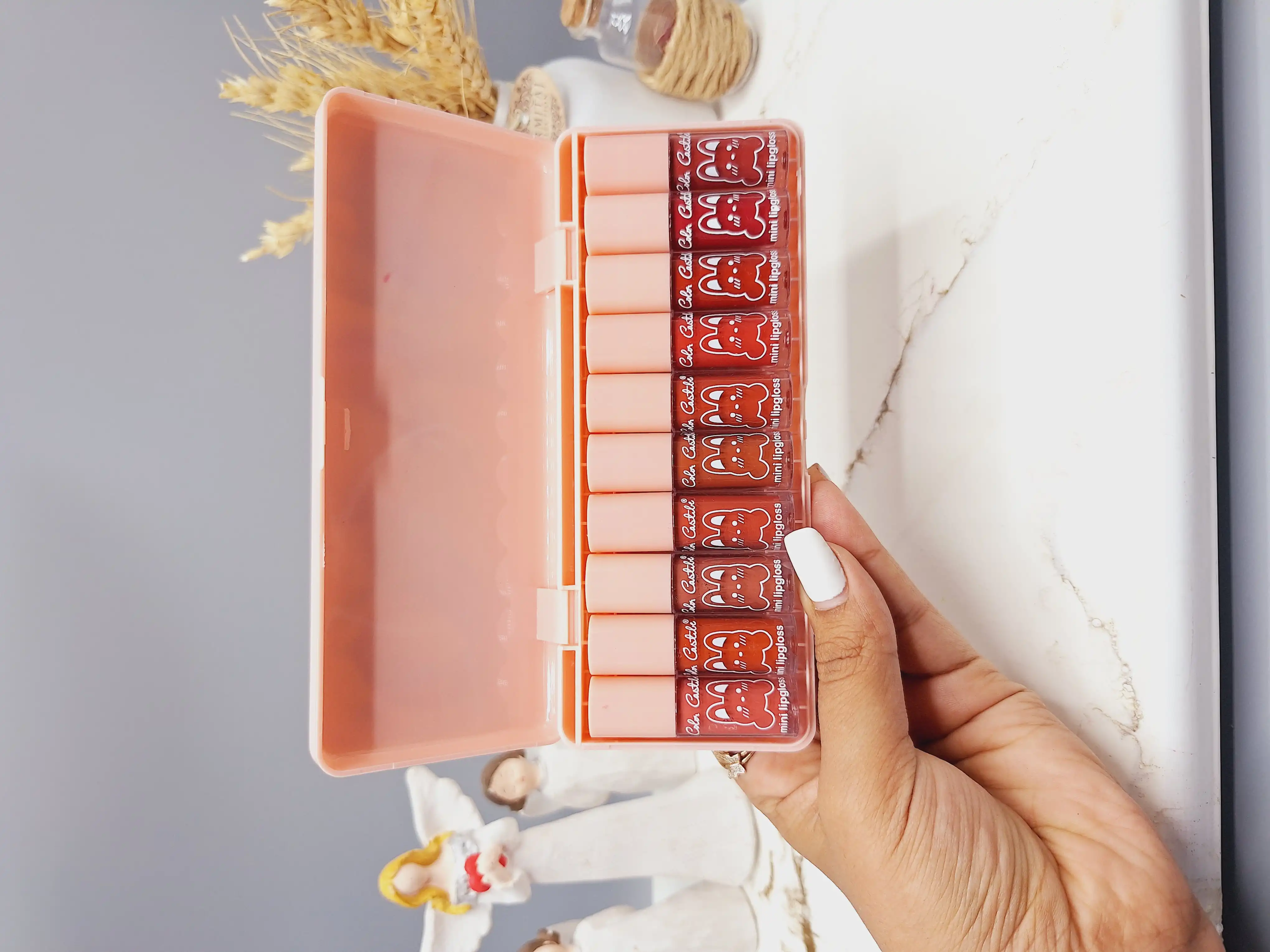 باکس 10 تایی رژ مایع مینی طرح خرگوش بامزه کد 4142