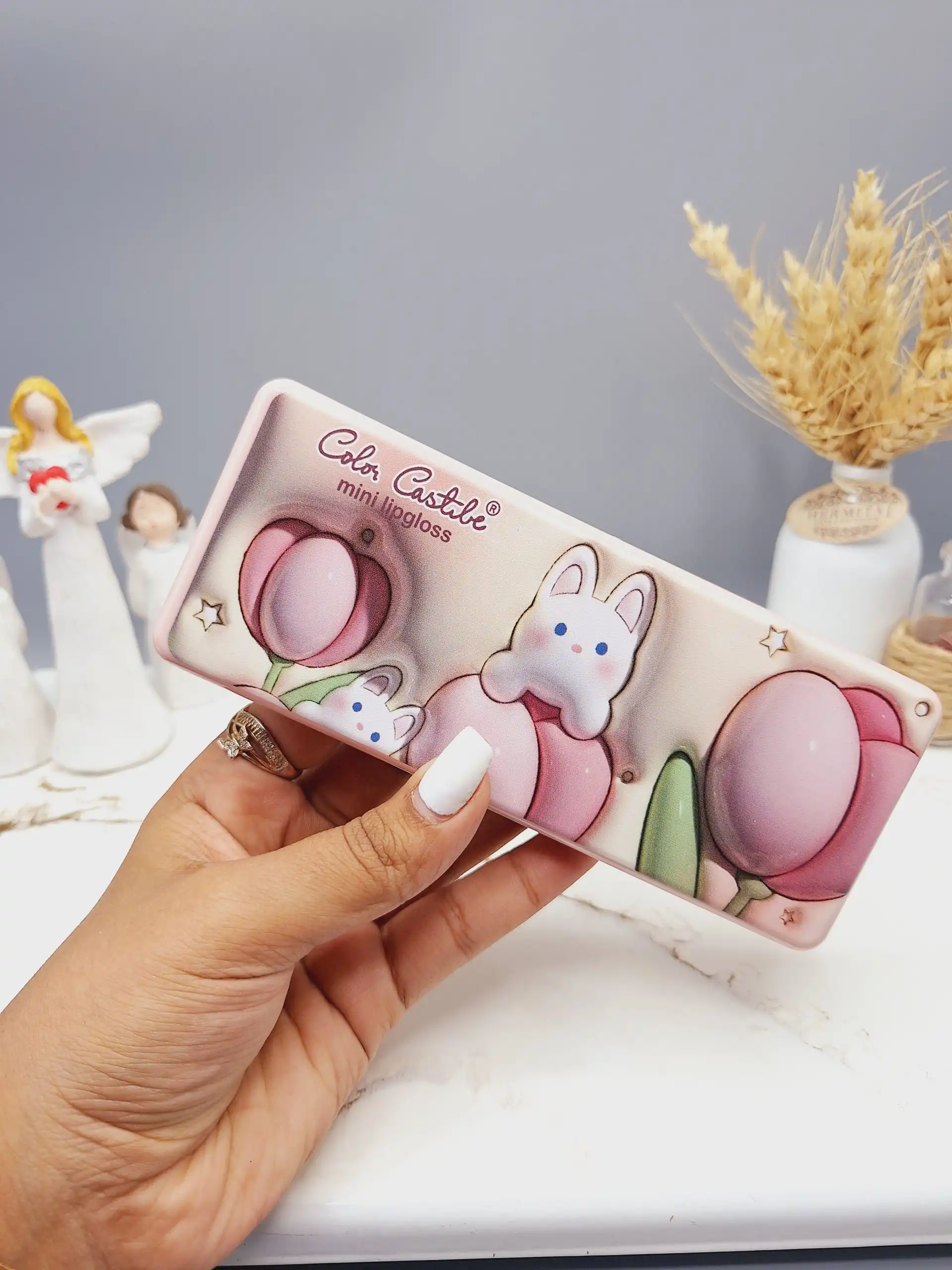 باکس 10 تایی رژ مایع مینی طرح خرگوش بامزه کد 4142