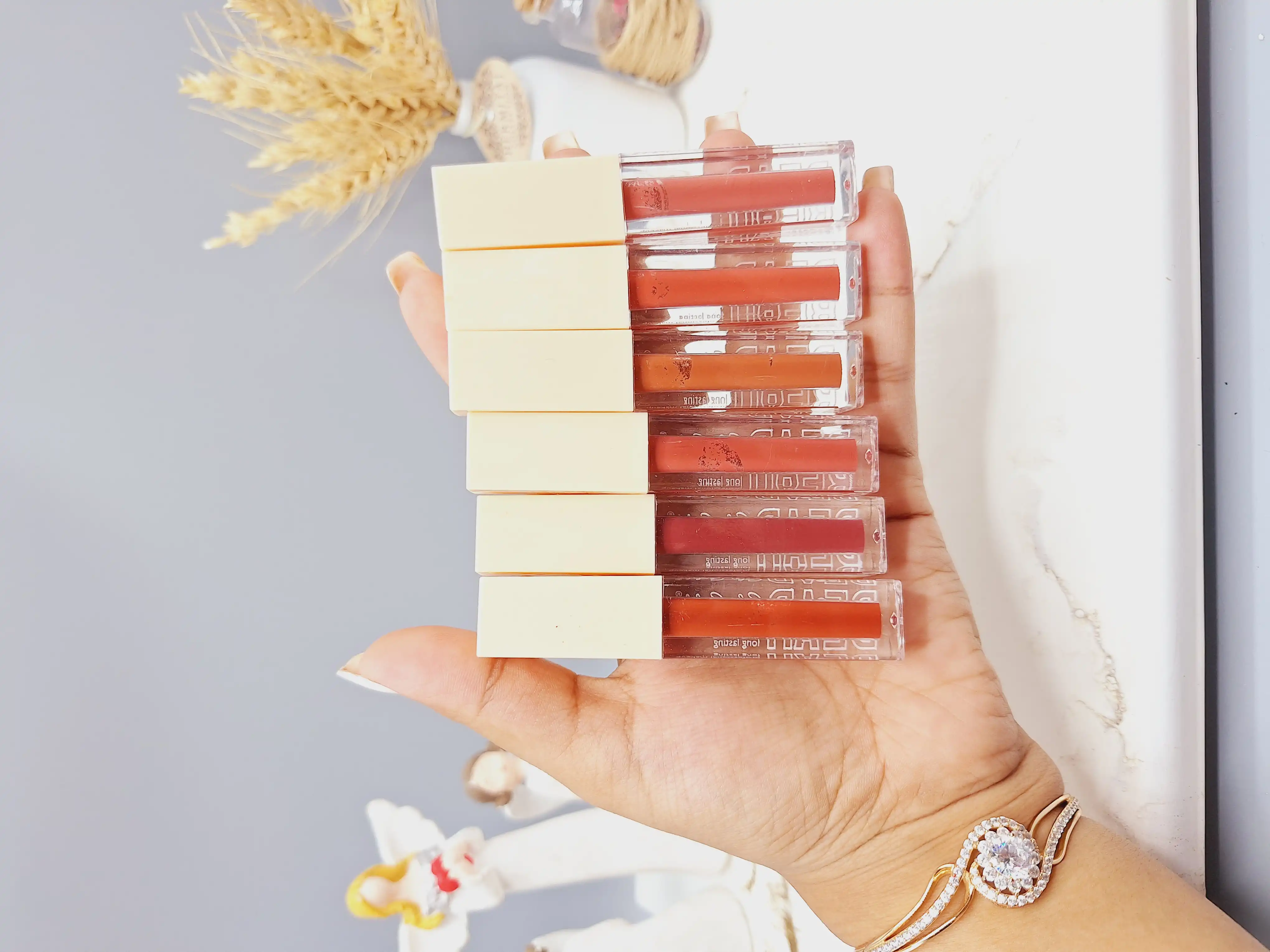 پک 6 تایی رژ مایع مات کالر کستل طرح استیکر خرسی کد 4195