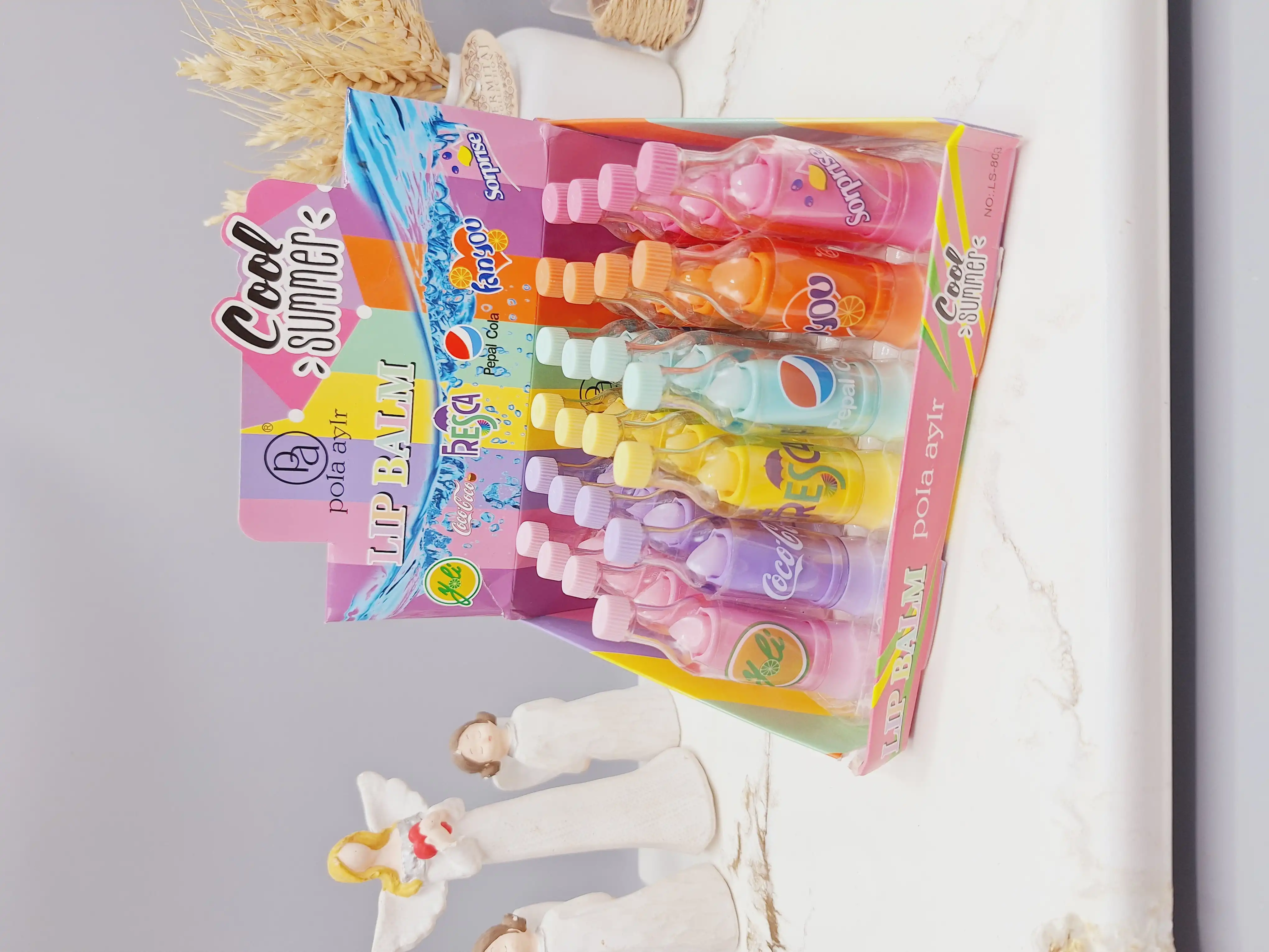 بالم لب پوکه نوشابه ای رنگی  برند پولا آیلار کد 803