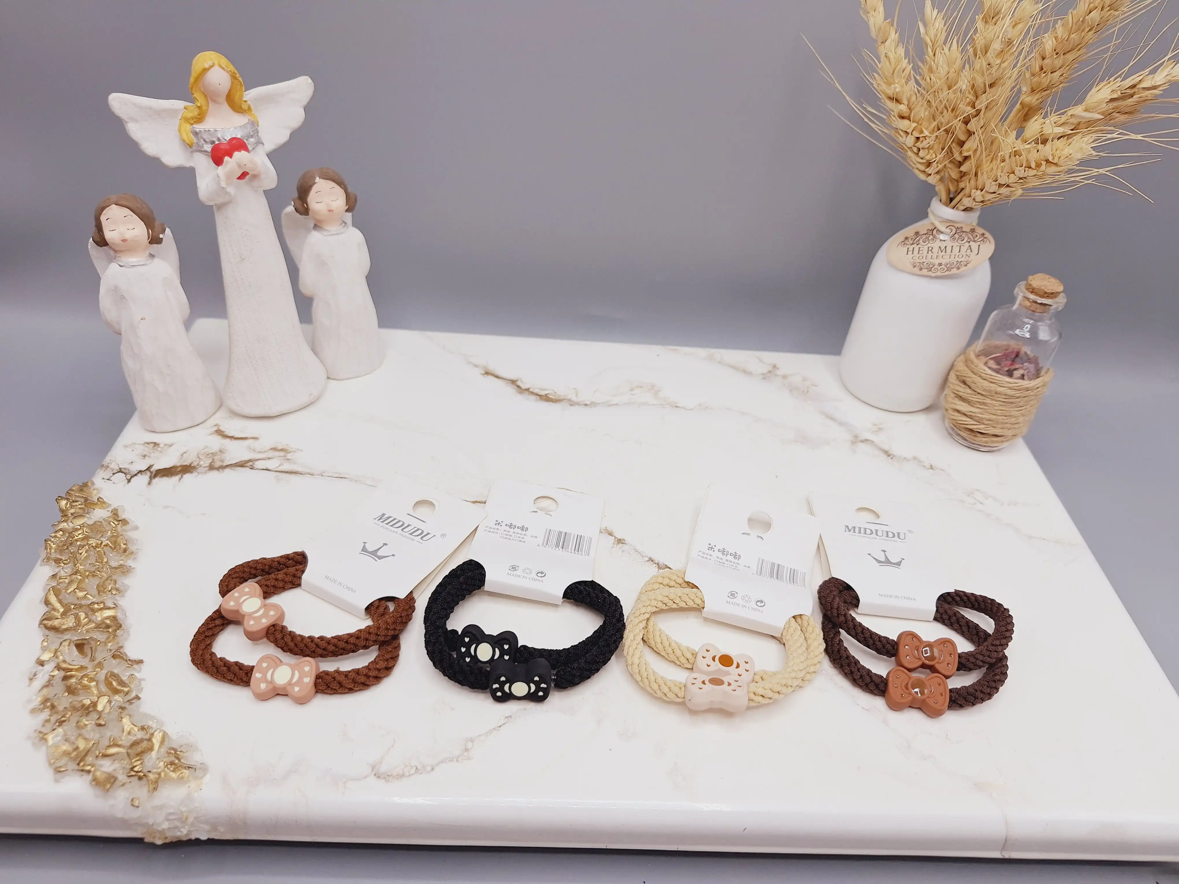 کش مو 2 تایی طرح پاپیون کد 0067 رندم