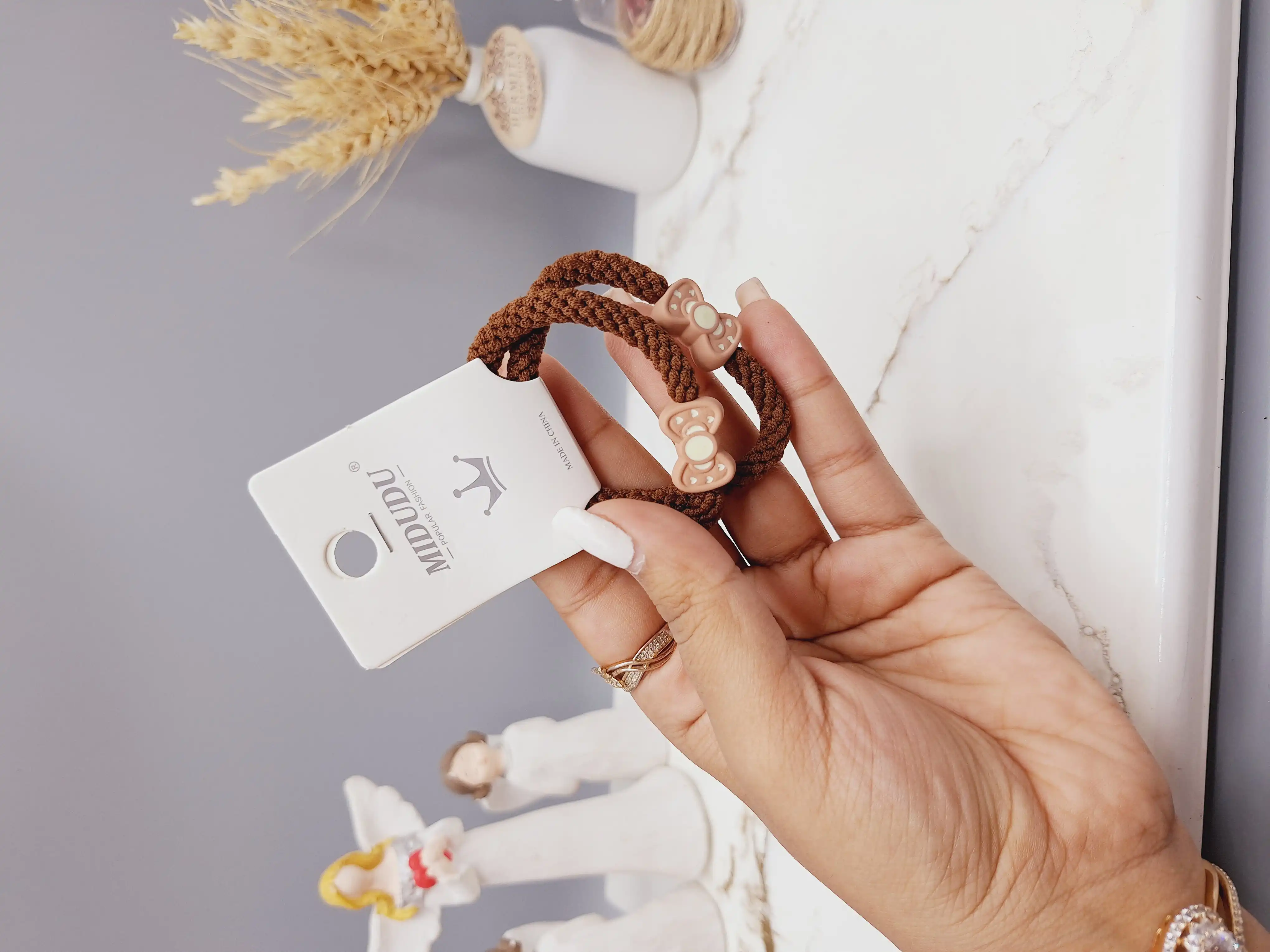 کش مو 2 تایی طرح پاپیون کد 0067 رندم