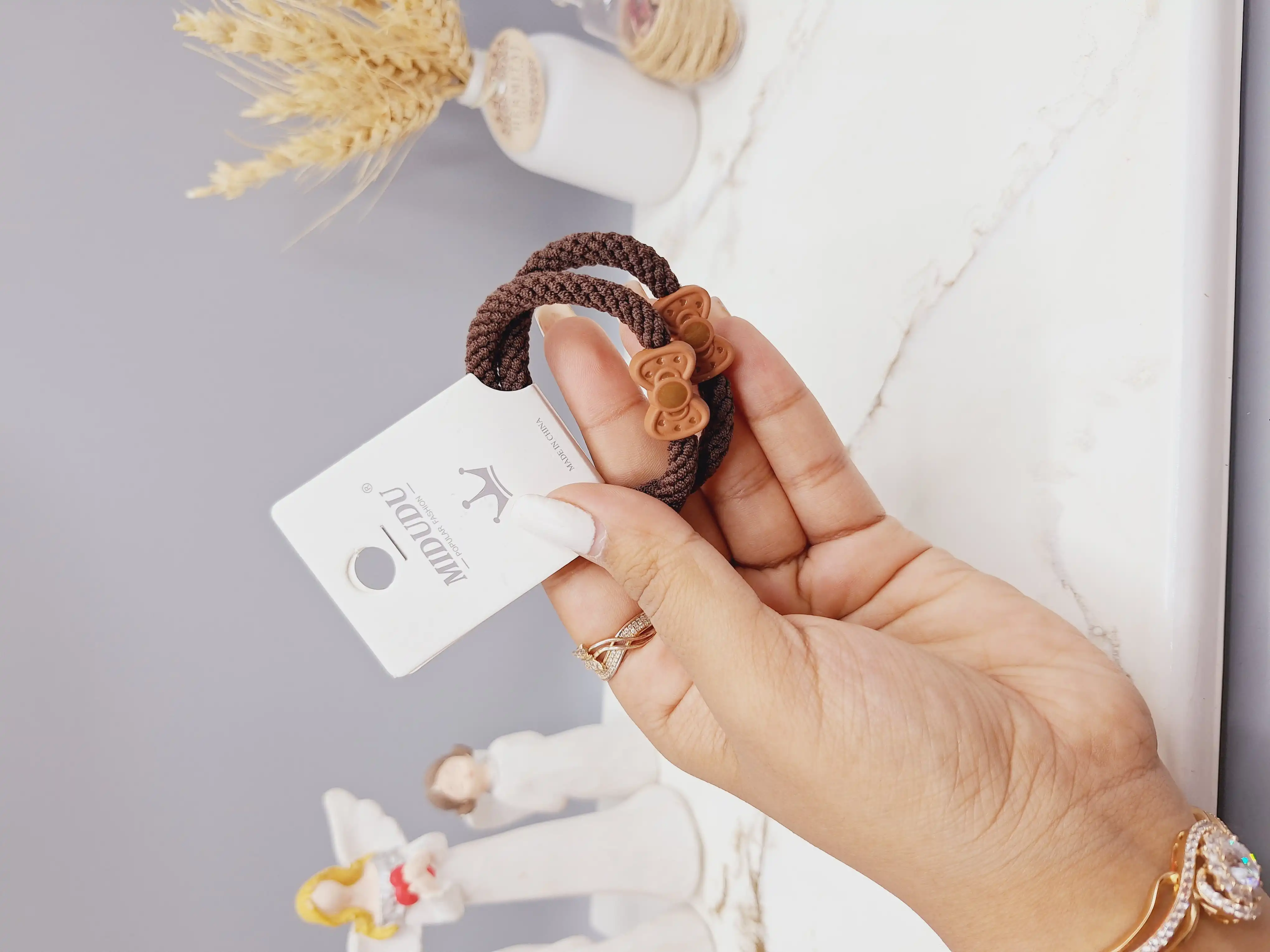 کش مو 2 تایی طرح پاپیون کد 0067 رندم