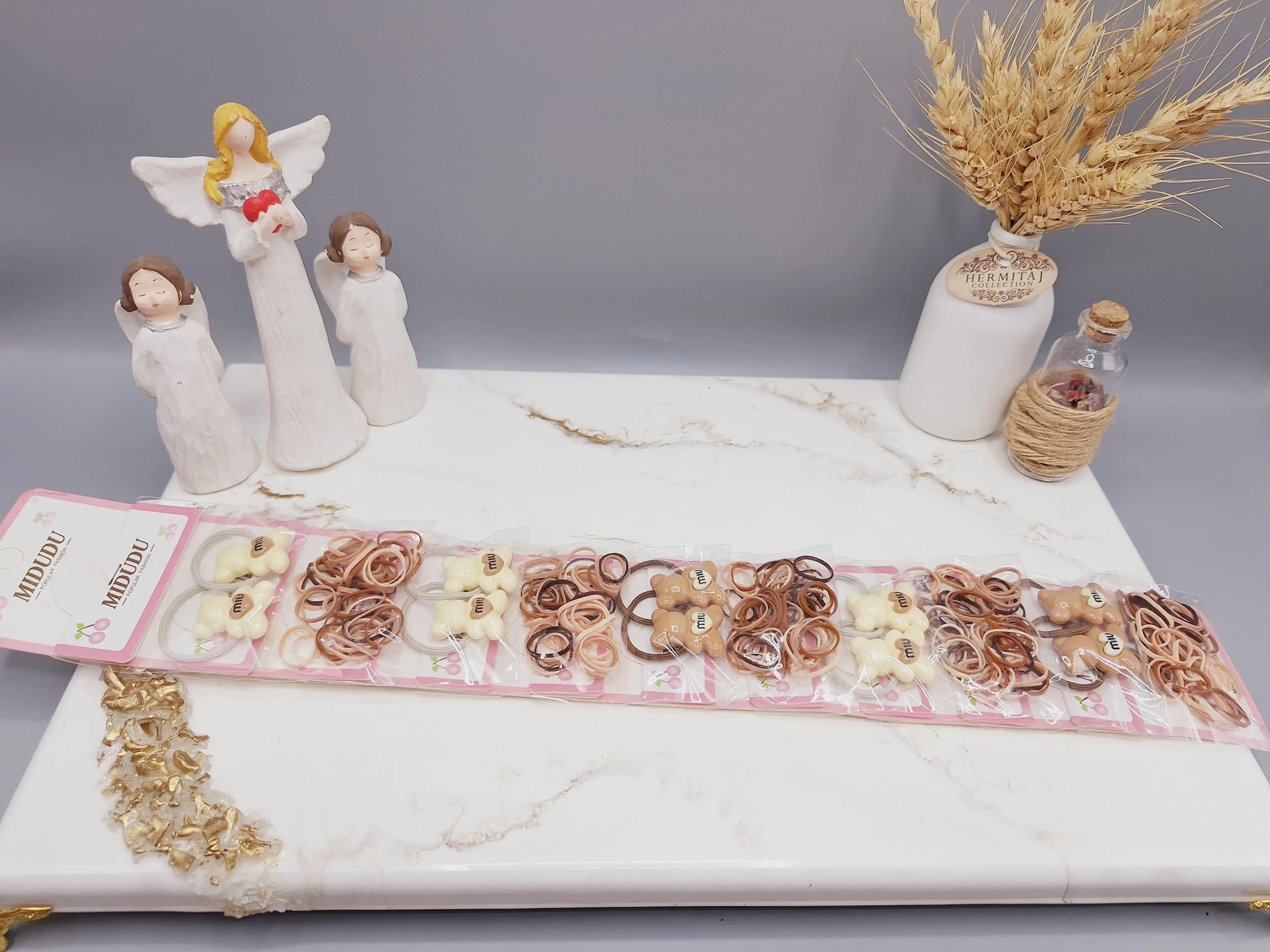 پک 10 تایی کش مو خرسی و چهل گیس نود