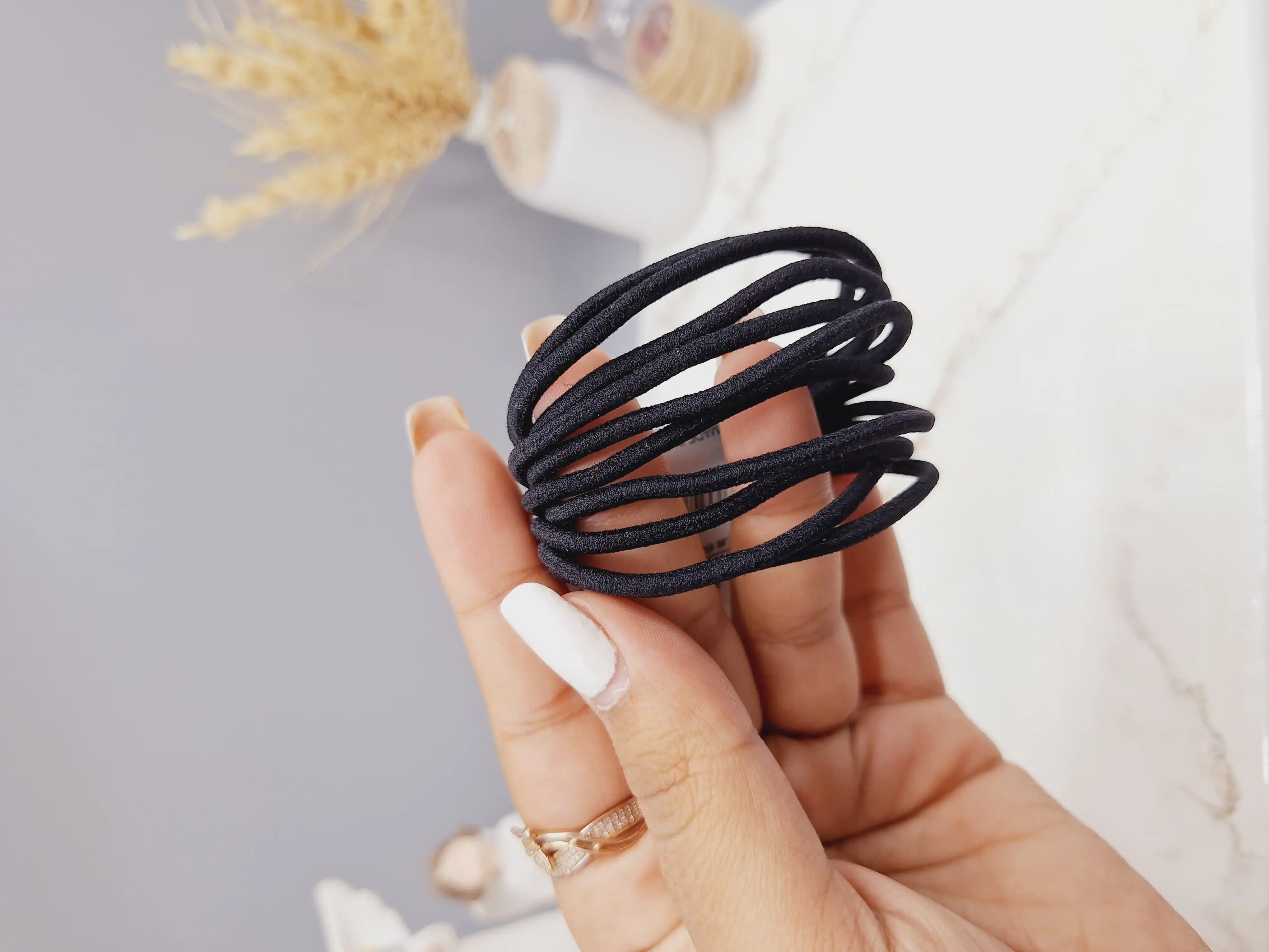 کش مو 10 تایی طرح ساده رنگ مشکی کد 0012