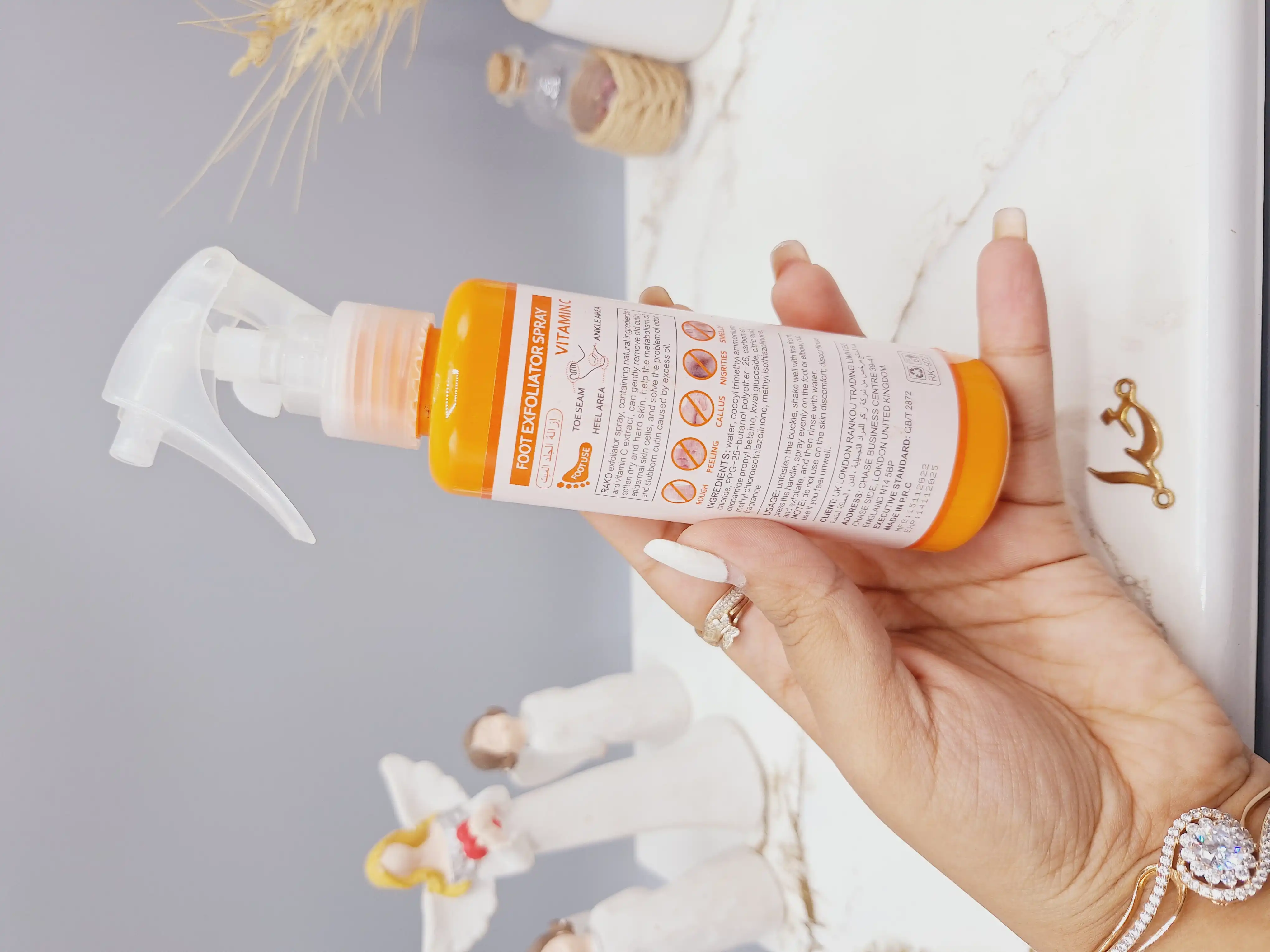 اسپری رفع ترک و خشکی پا و بدن قوی ویتامین سی راکو اصلی بدون کارتن کد 922