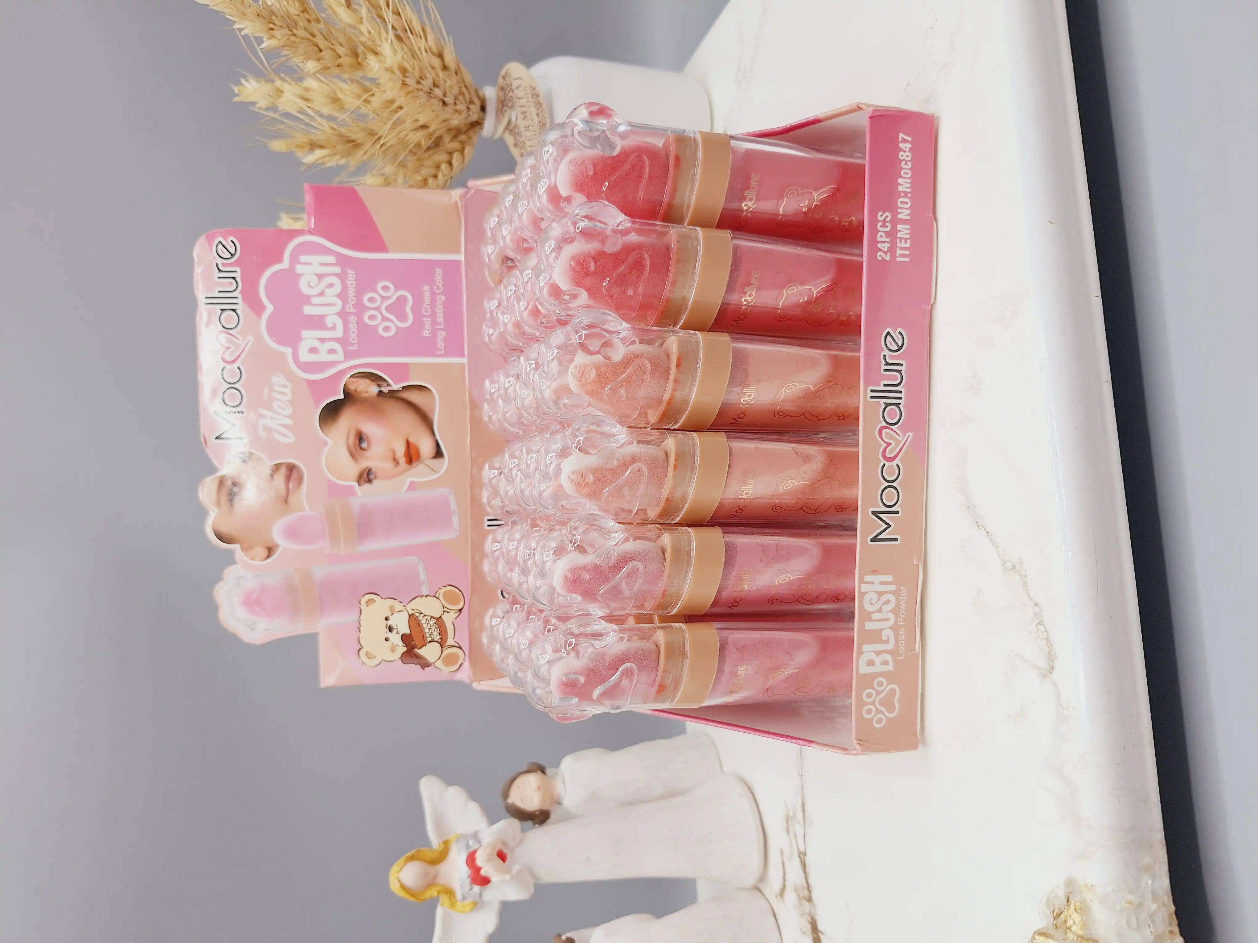 رژ گونه پودری هلو برند موکالره کد 847