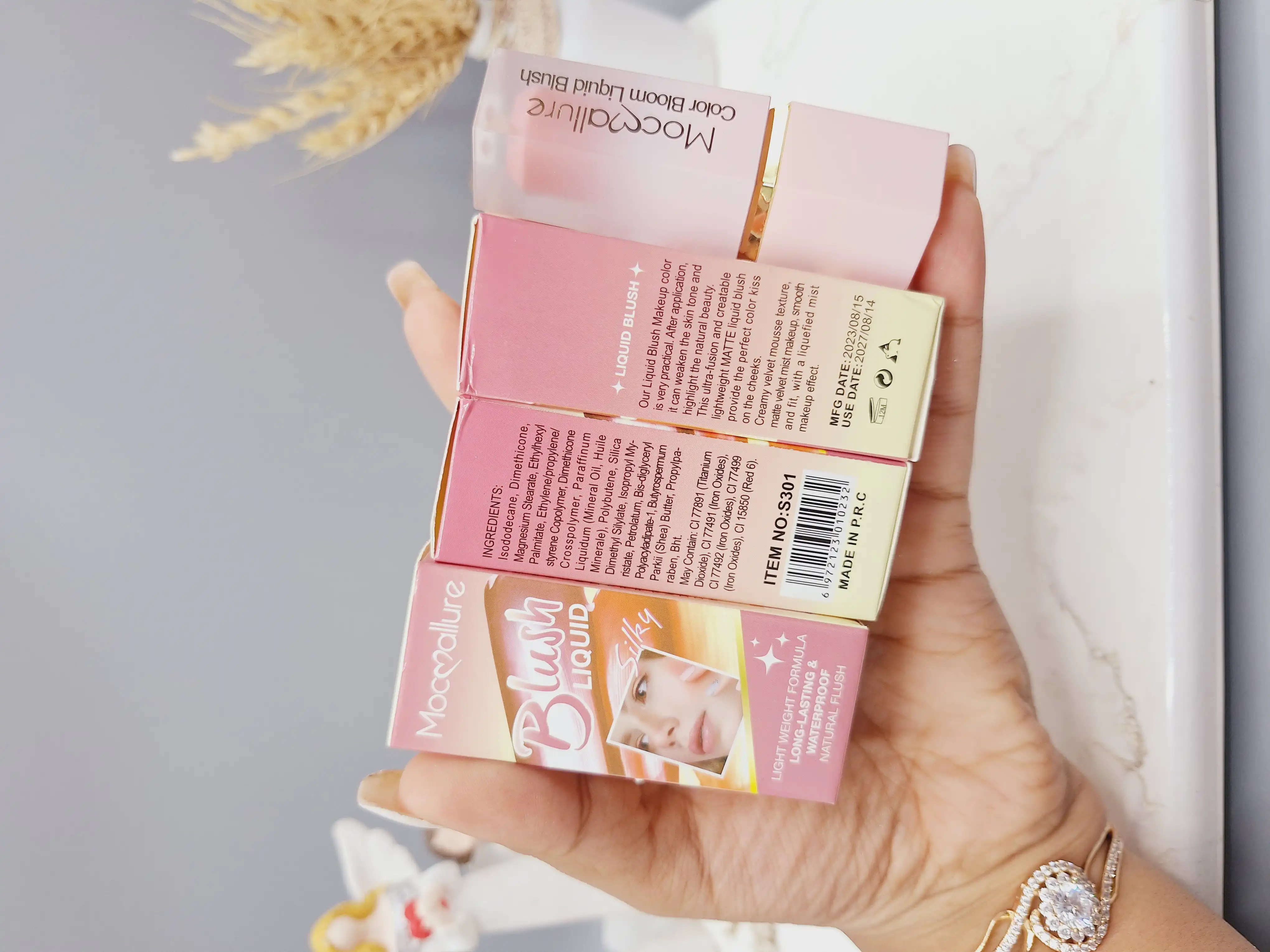 رژ گونه پد دار برند موکالره کد S301