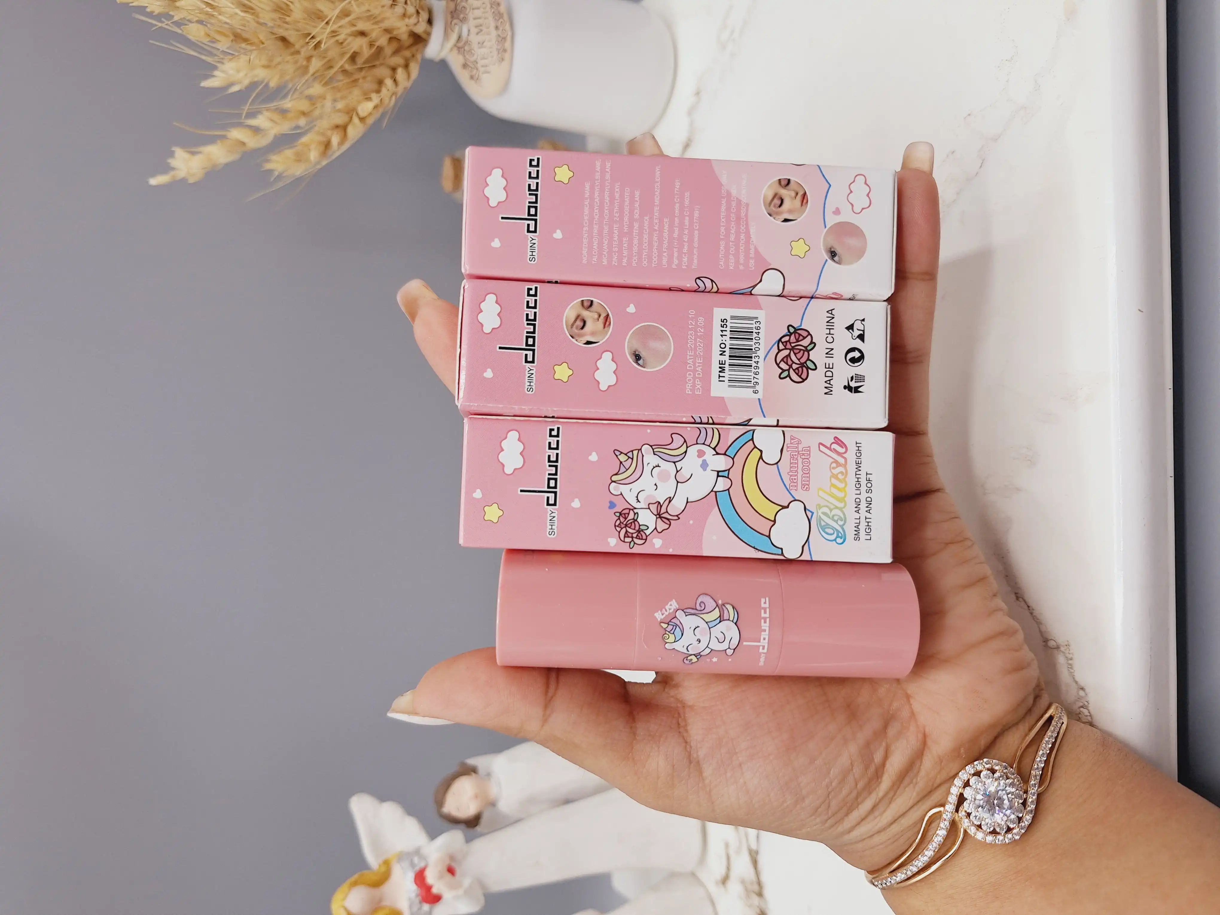 رژ گونه براش دار دو طرفه استیکی برند COUCCE کد 1155