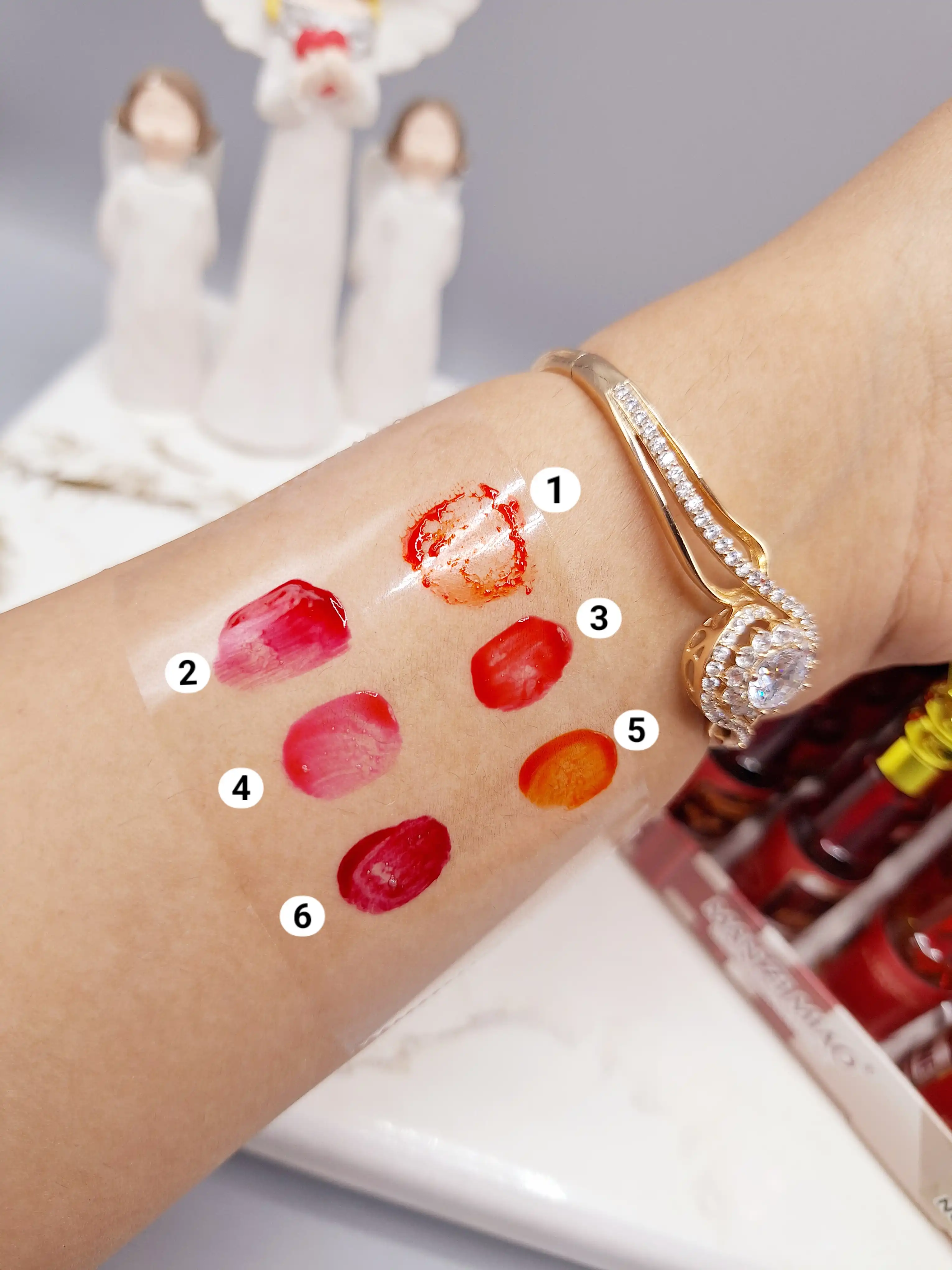 تینت لب شرابی شامپاینی ‏MANZI MIAO‏ کد LC021C