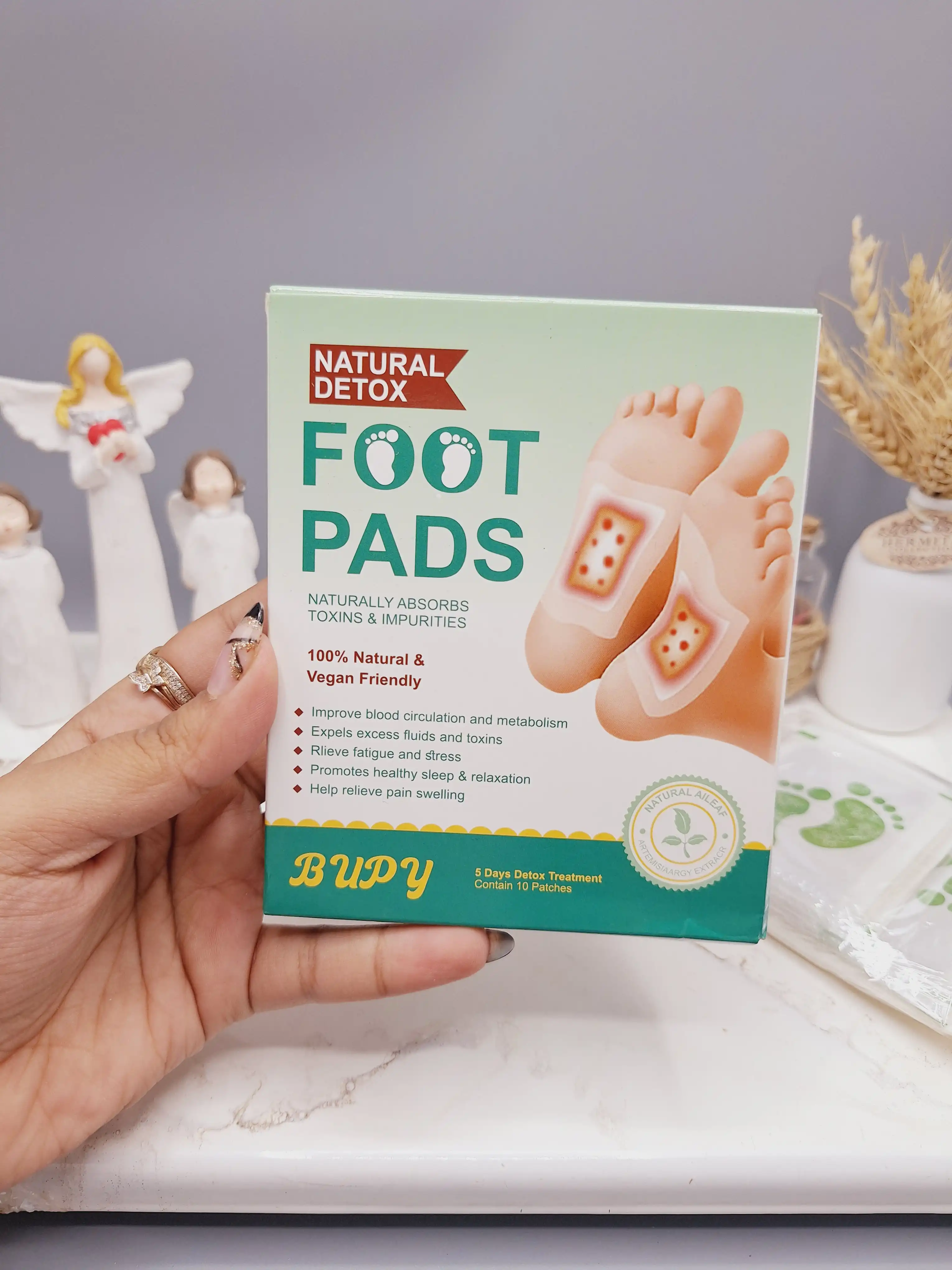 پدهای سم زدایی پا سم زدایی برای ورم پا تسکین درد پا و پاکسازی بدن FOOT PADS