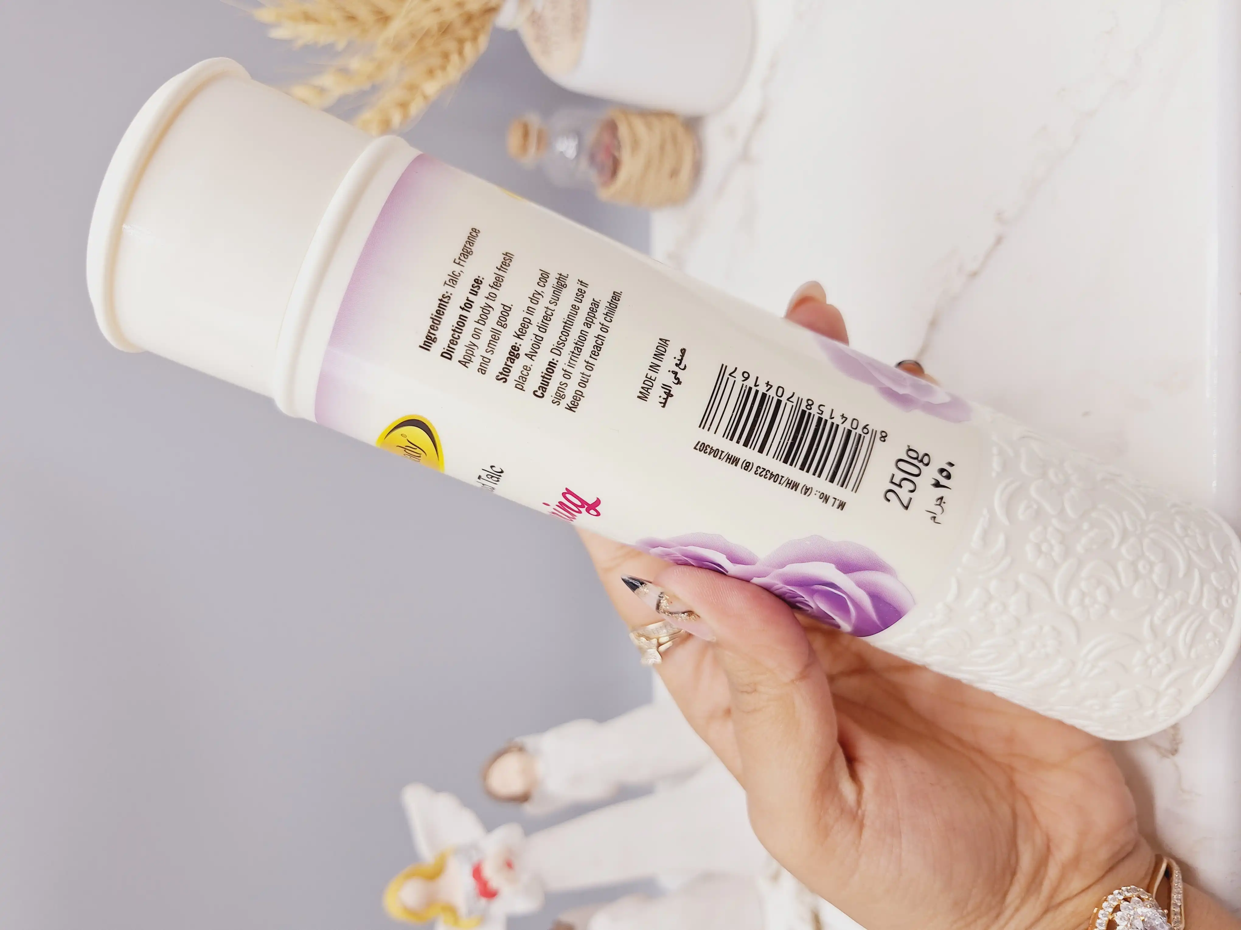 پودر خوشبو کننده بدن 250  گرمی رایحه گل رز بنفش مکس لیدی Max lady کد 4167