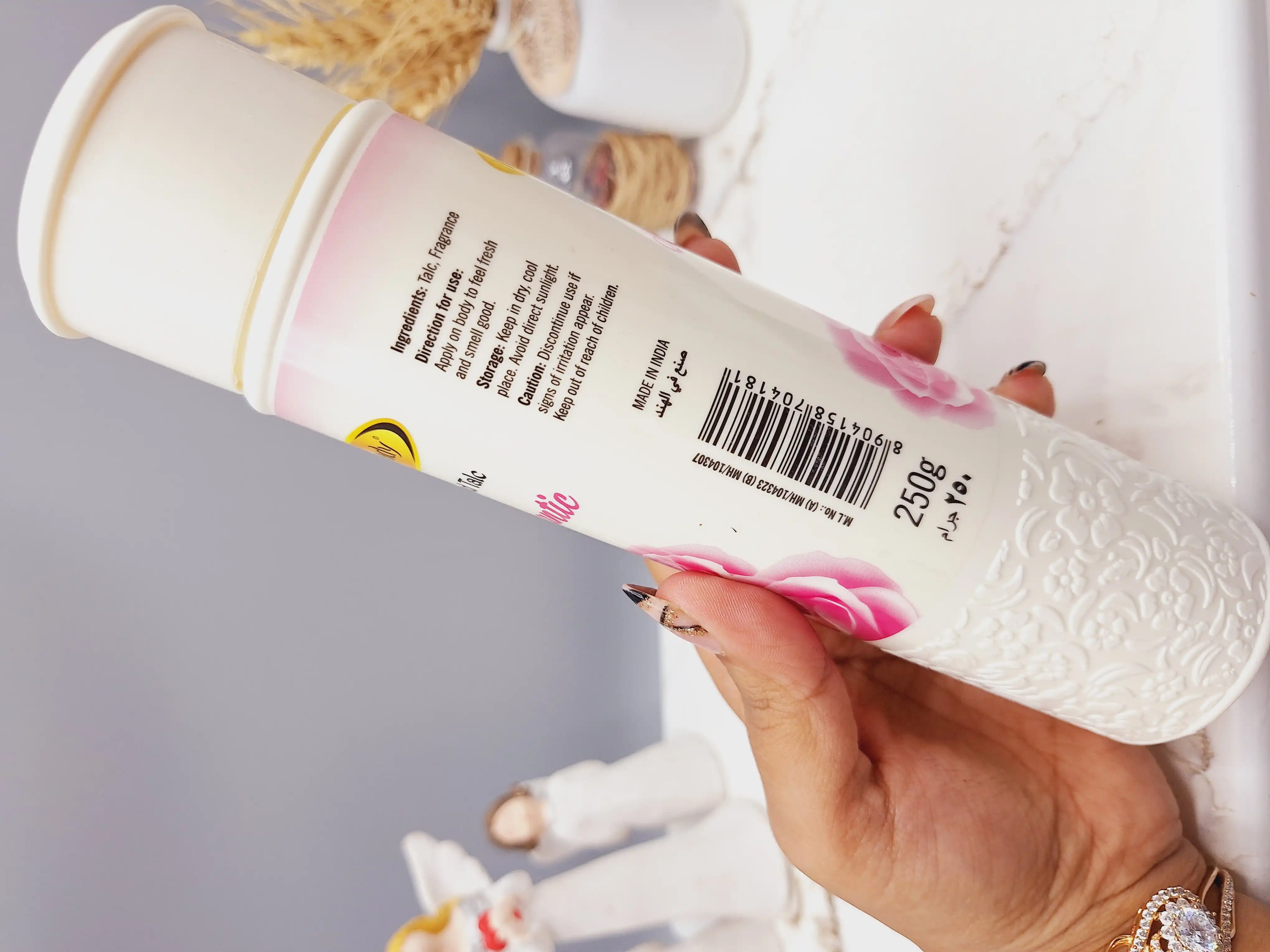 پودر خوشبو کننده بدن 250  گرمی رایحه گل رز صورتی مکس لیدی Max lady