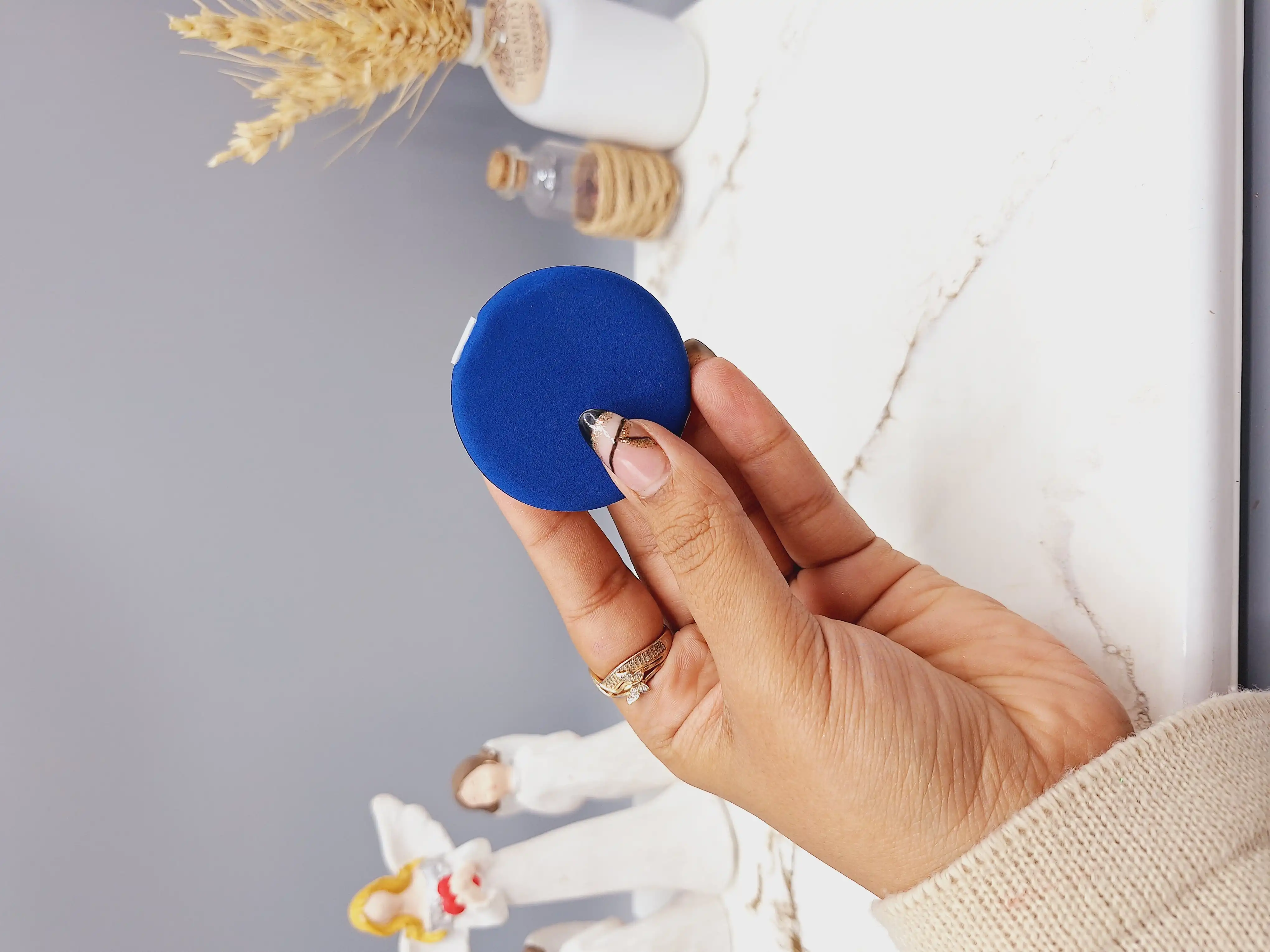 پد پودر فیکس رنگ آبی