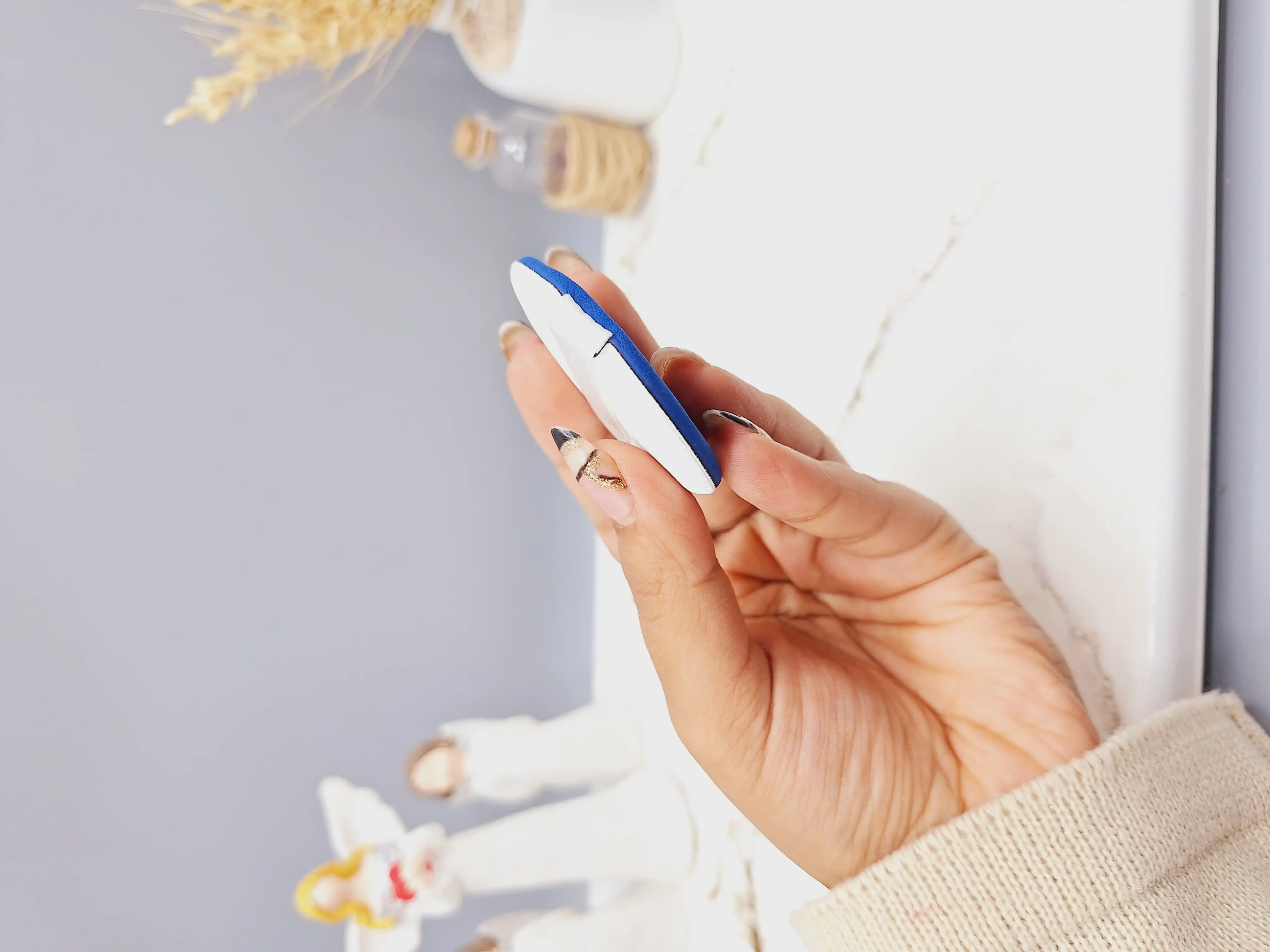 پد پودر فیکس رنگ آبی