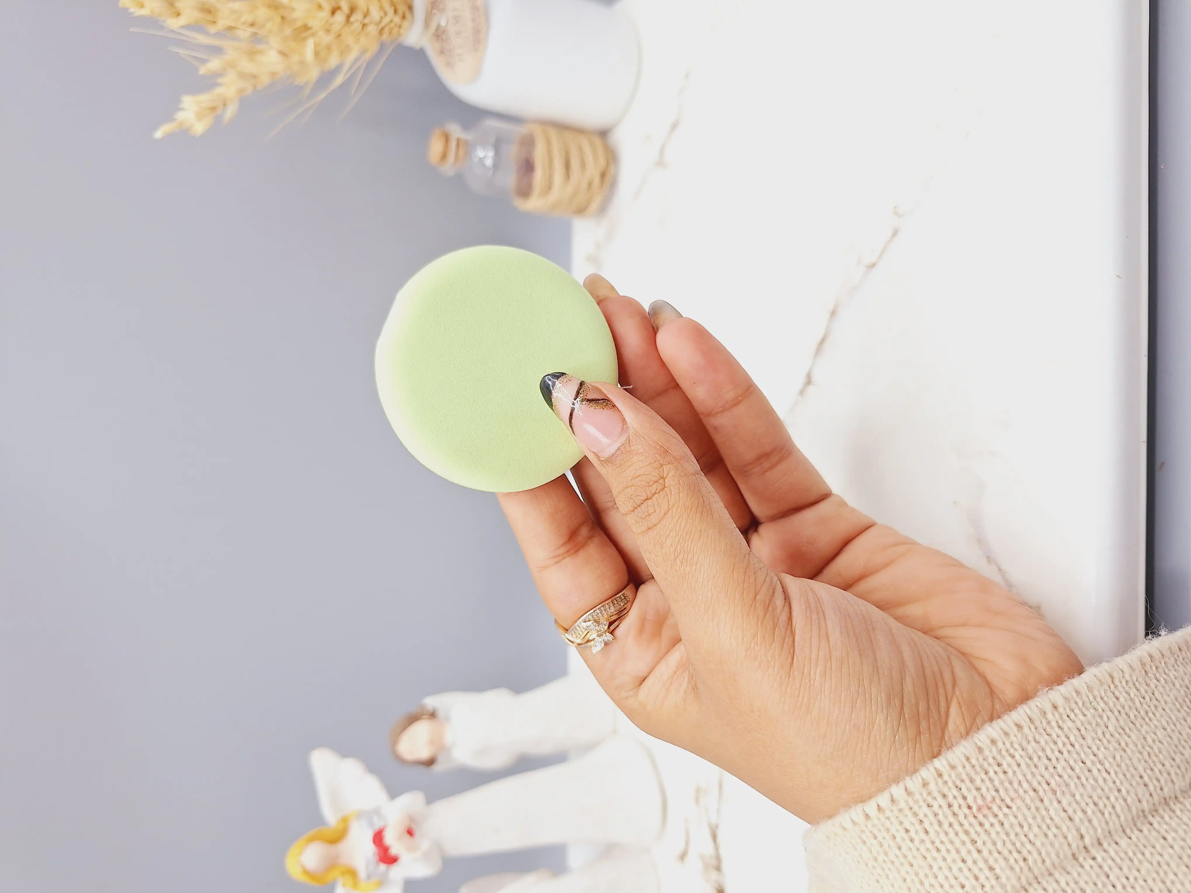 پد پودر فیکس رنگ سبز