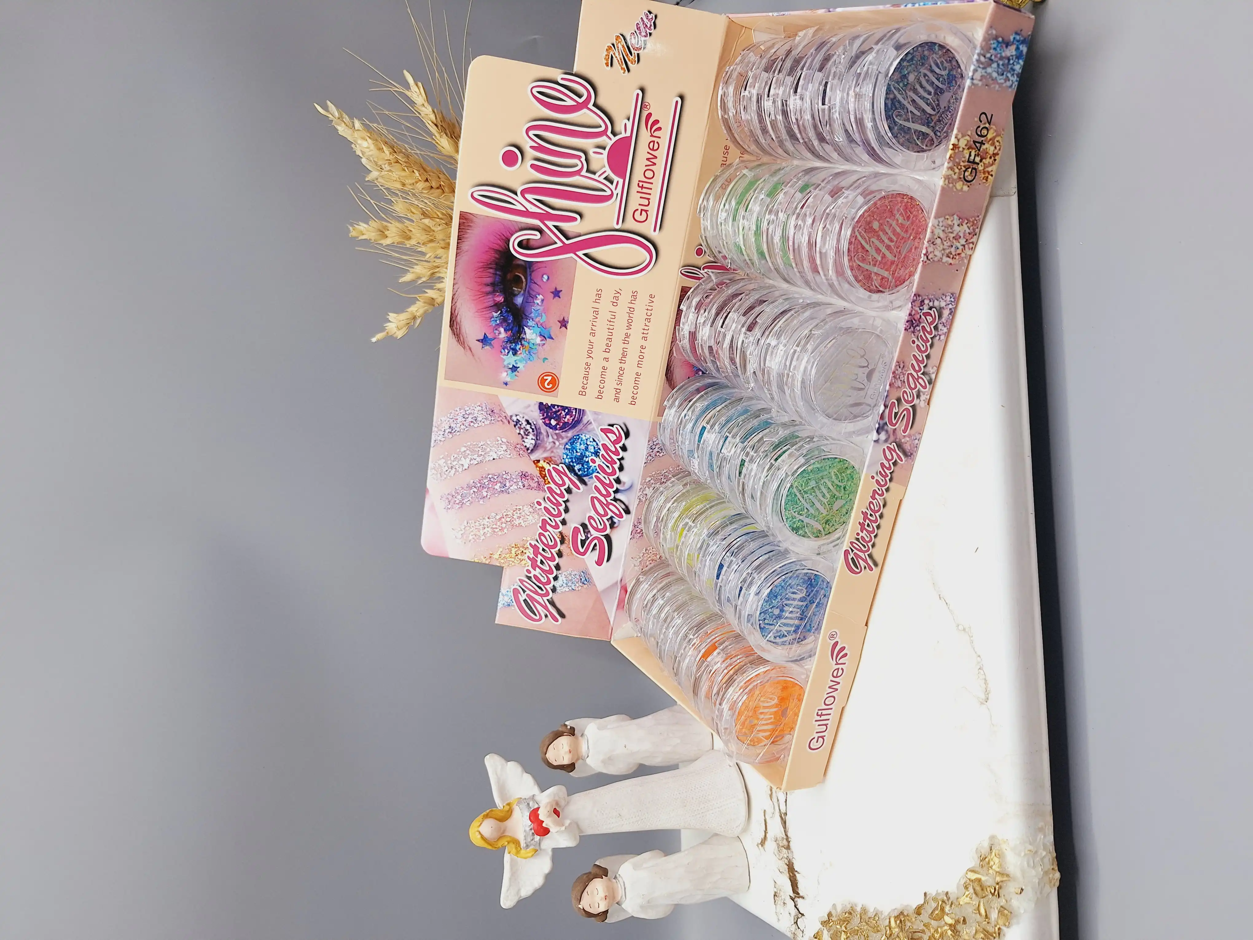 سایه گلیتری چشم و بدن گل فلور دایره ای کد GF462