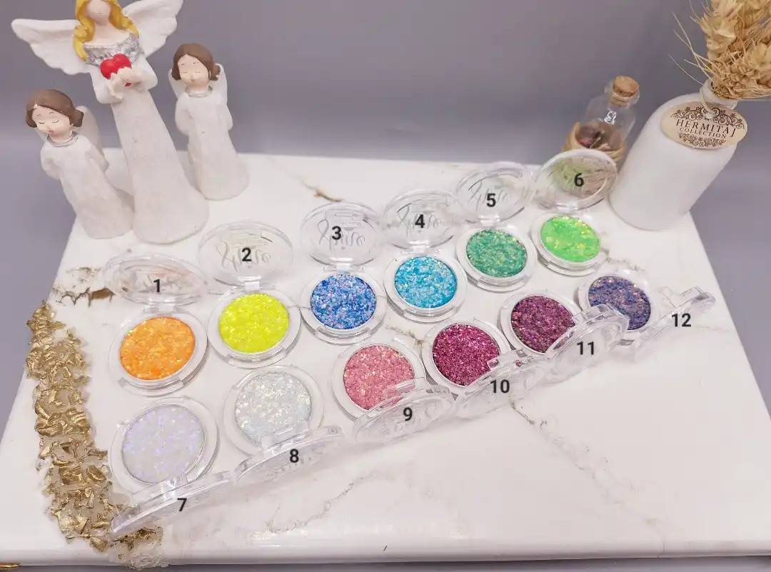 سایه گلیتری چشم و بدن گل فلور دایره ای کد GF462