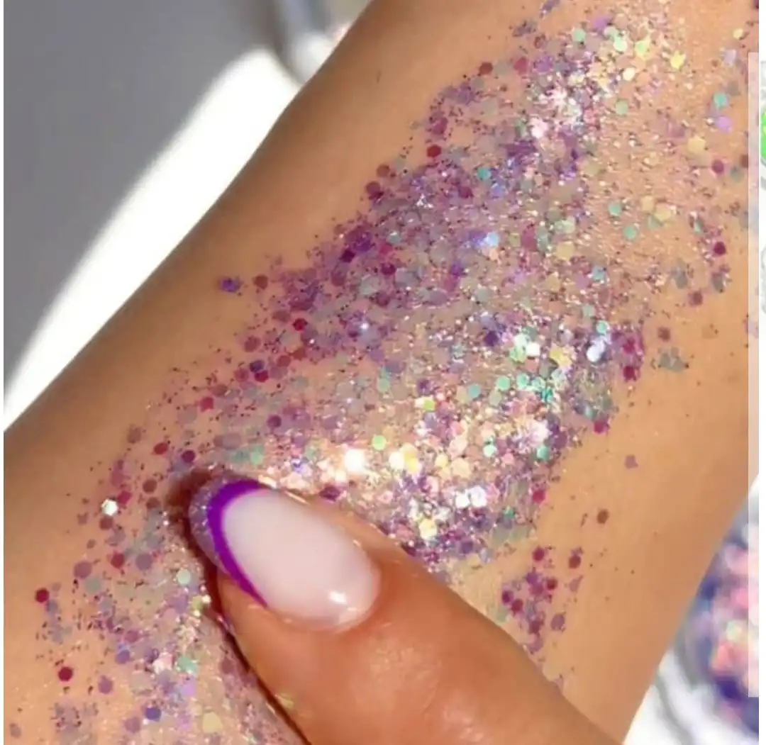 سایه گلیتری چشم و بدن گل فلور دایره ای کد GF462