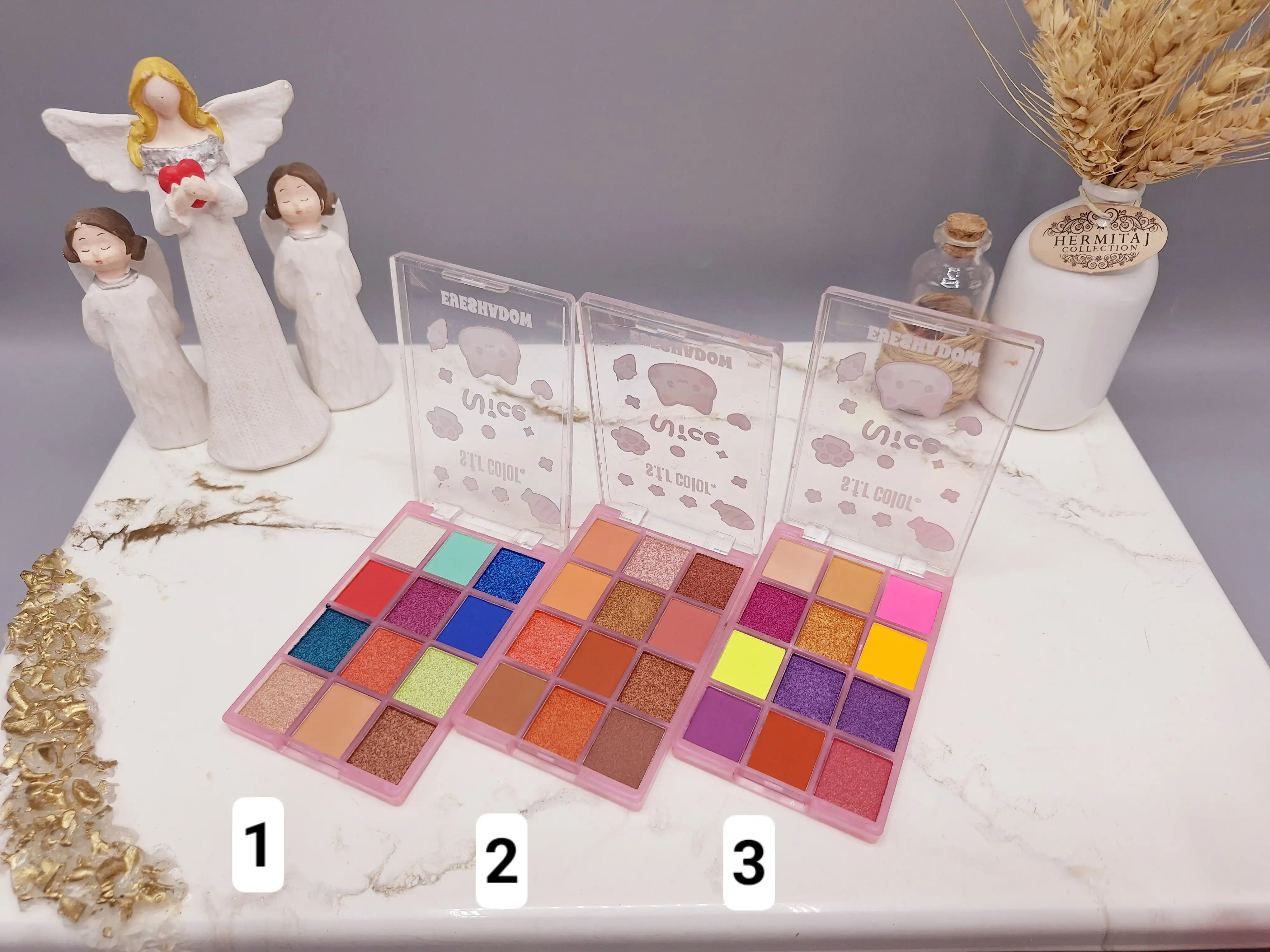 پالت سایه چشم مات و شاین 12 تایی طرح گربه کد 8091