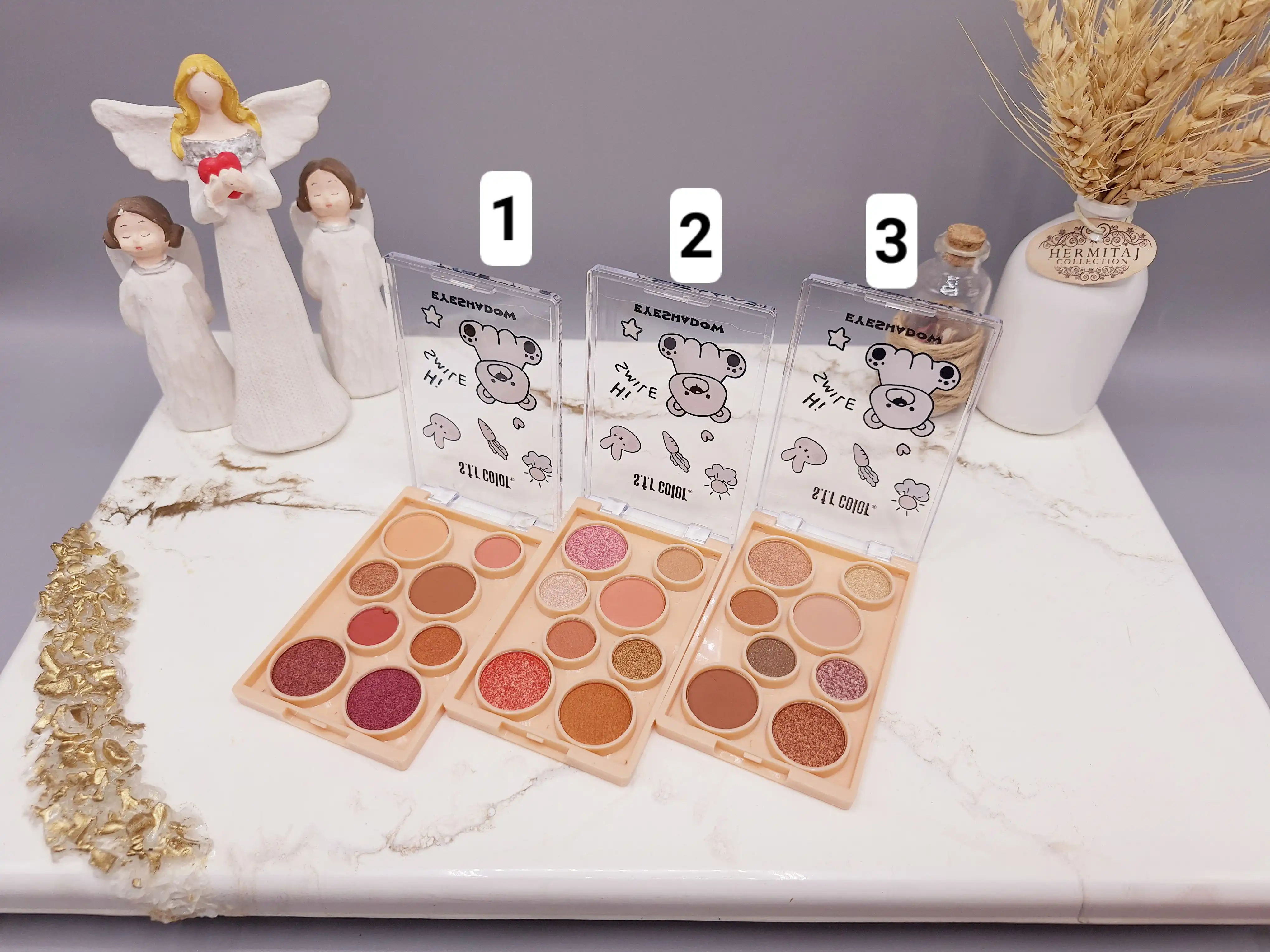 پالت سایه 8 تایی دایره ای طرح خرسی کد 8088