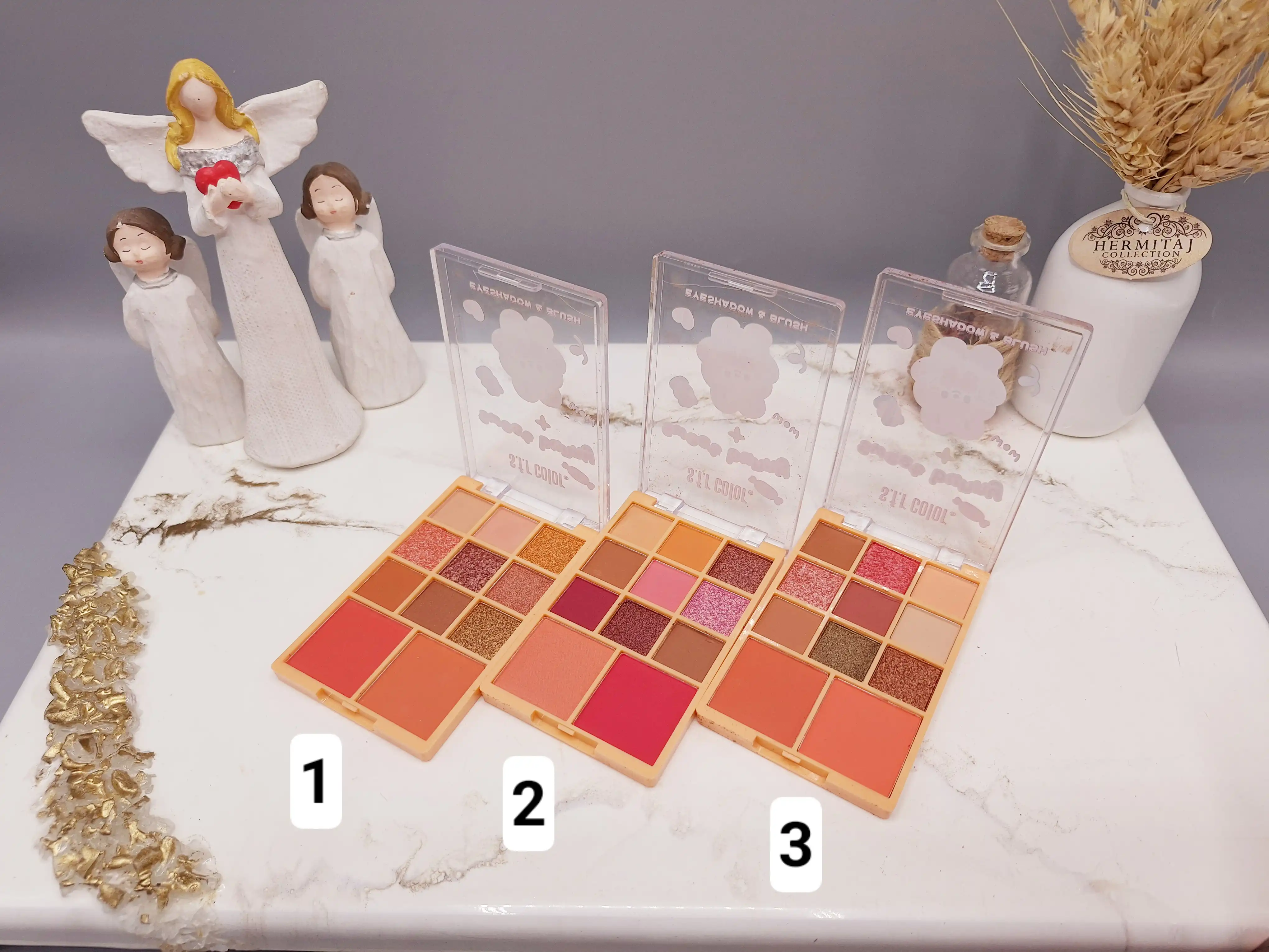 پالت سایه و رژ گونه 11 تایی طرح خرسی کد 8089