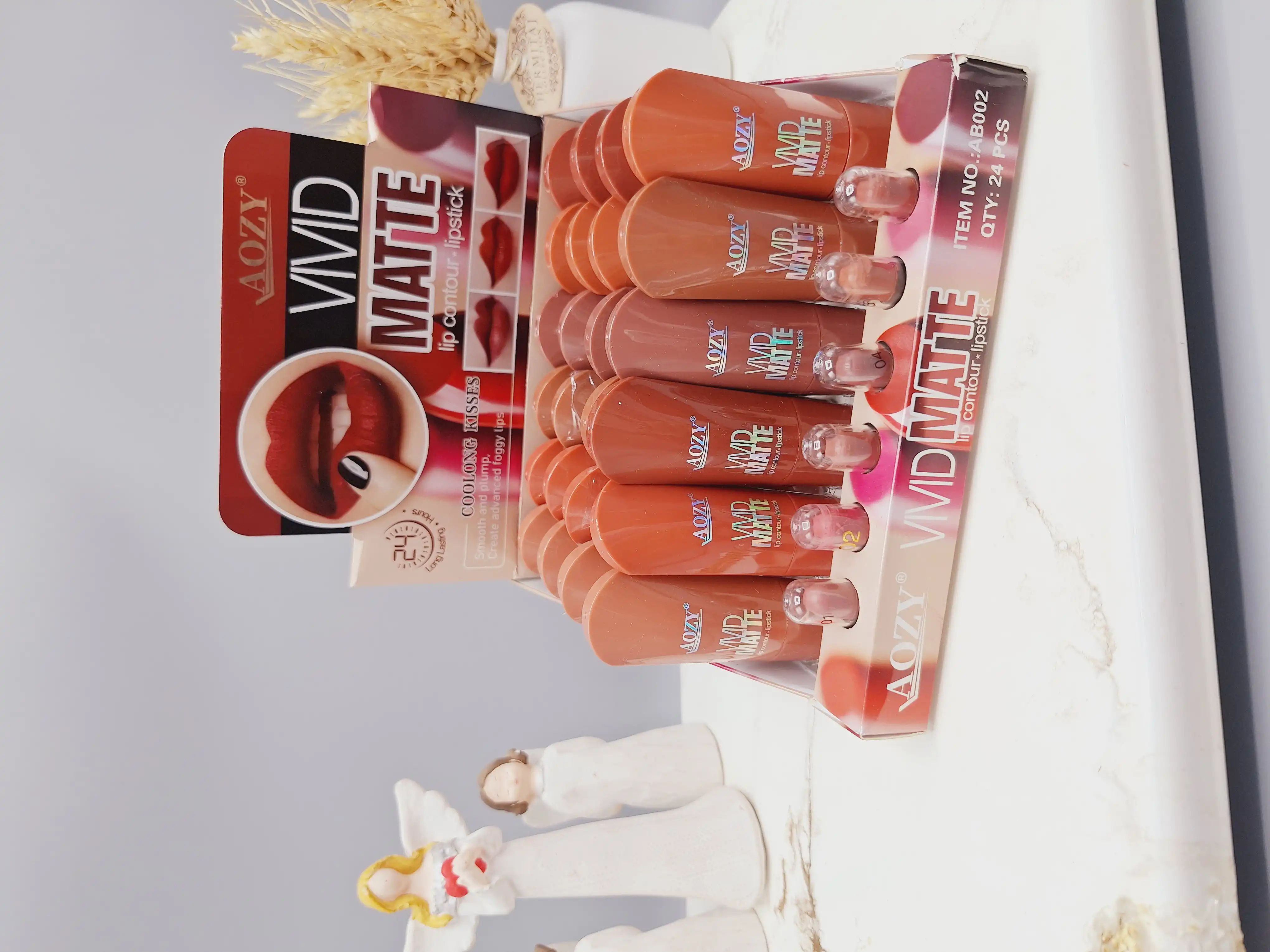 پک 6 تایی رژ جامد برند AOZY کد AB002